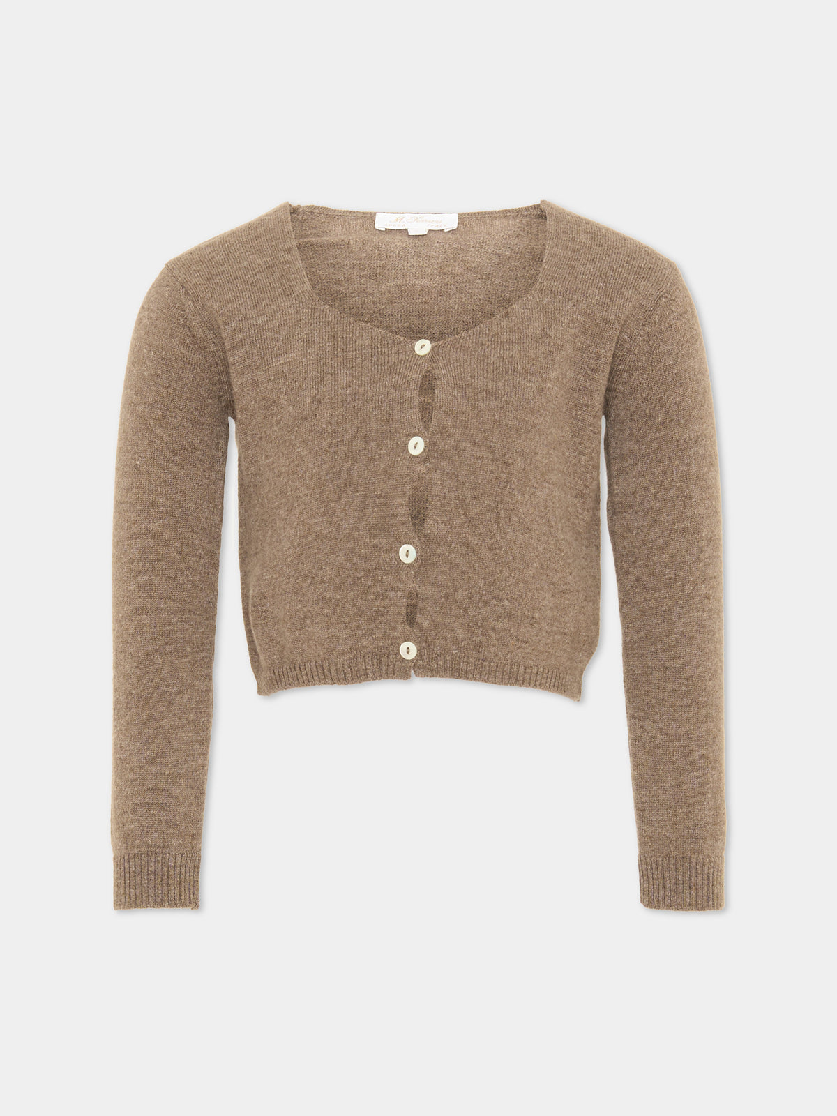 Cardigan marrone per bambina,Mariella Ferrari,MGU19 153
