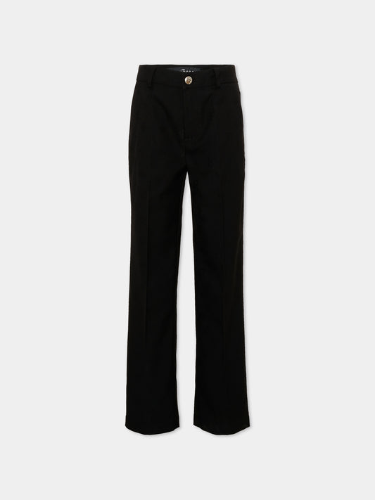 Pantaloni neri per bambino con logo,Richmond,RBA26101PA JR_M.BLACK JR MONOGRAM BLACK