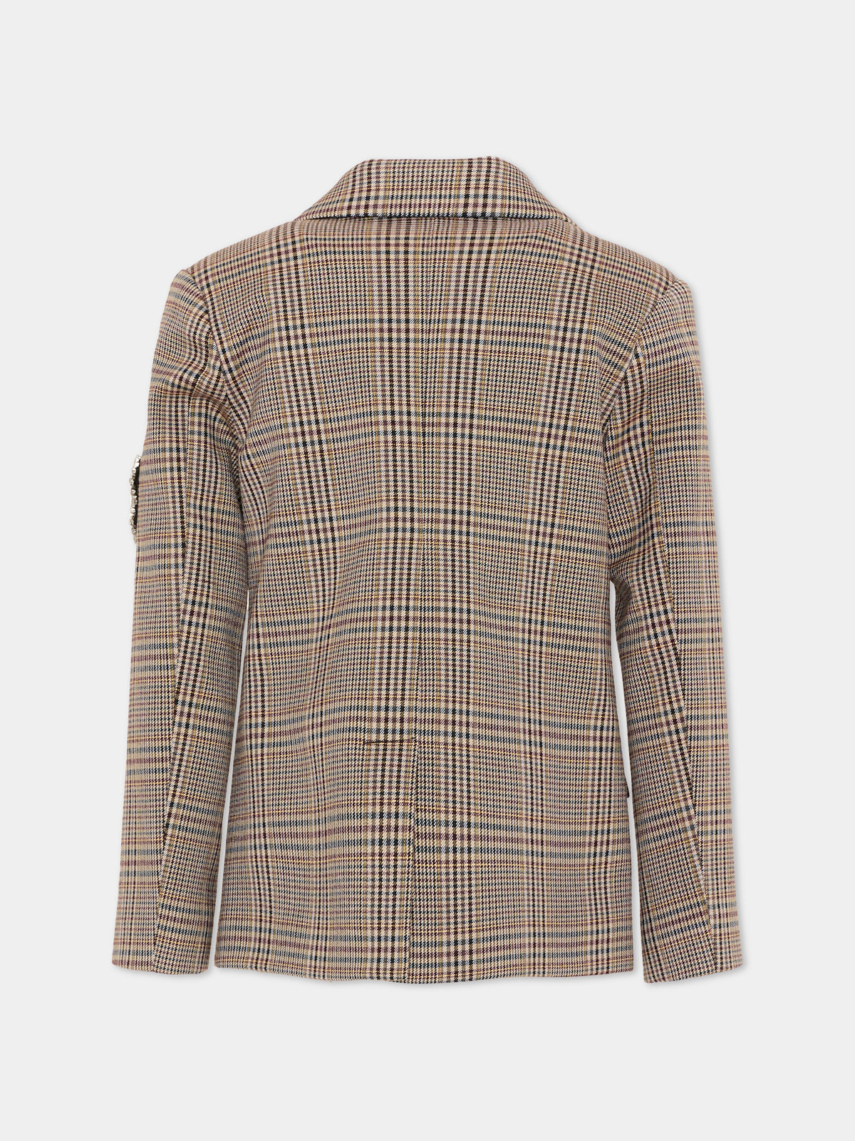 Giacca marrone per bambina con check,Richmond,RGA26133GC FANT.CHECK FANT.CHECK