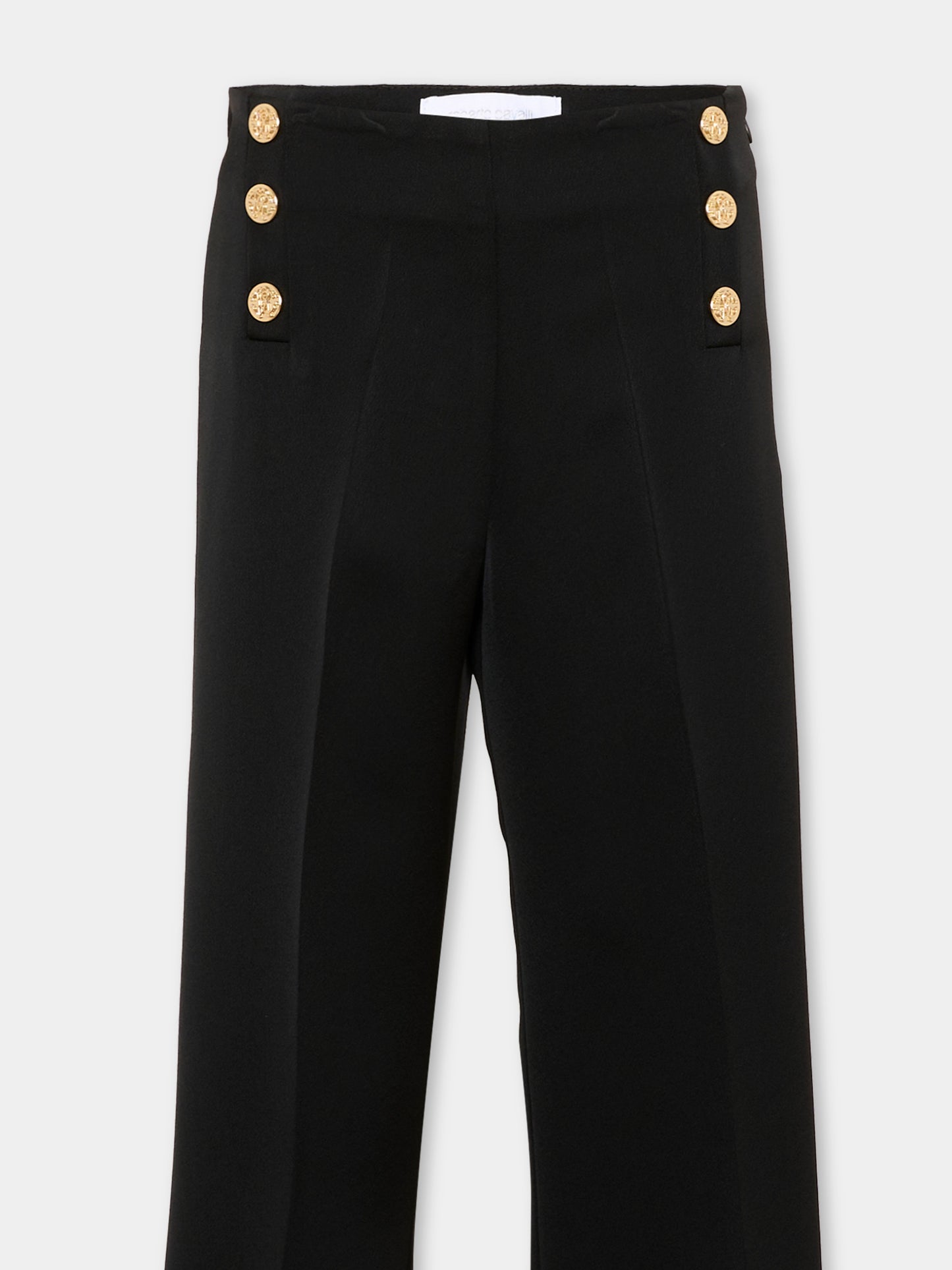 Pantalone nero per bambina,Roberto Cavalli Kids,CGA26162PA BLACK