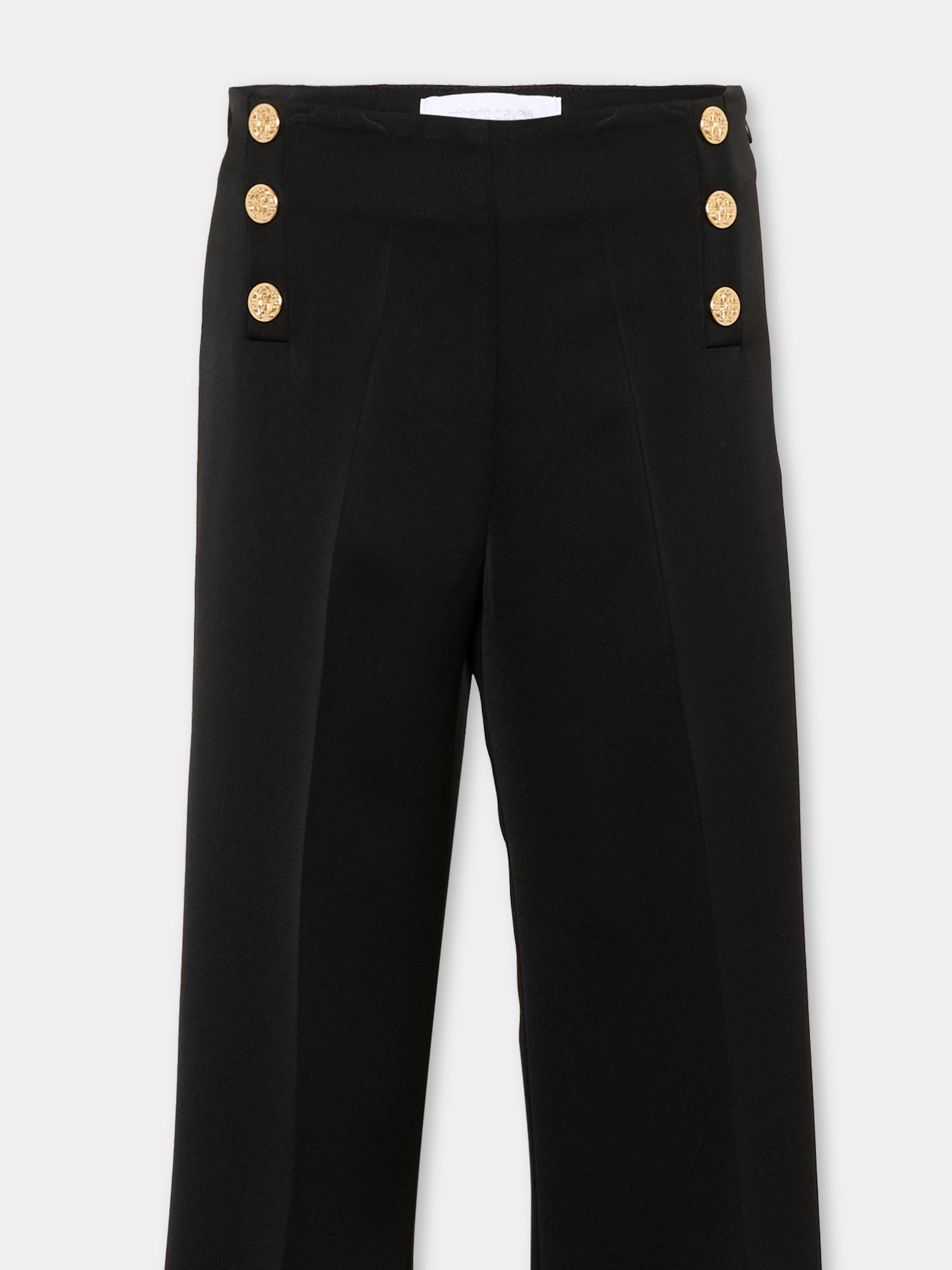Pantalone nero per bambina,Roberto Cavalli Kids,CGA26162PA BLACK
