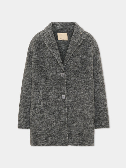 Cappotto grigio per bambina,Trussardi Junior,TGA26035CP GREY GREY
