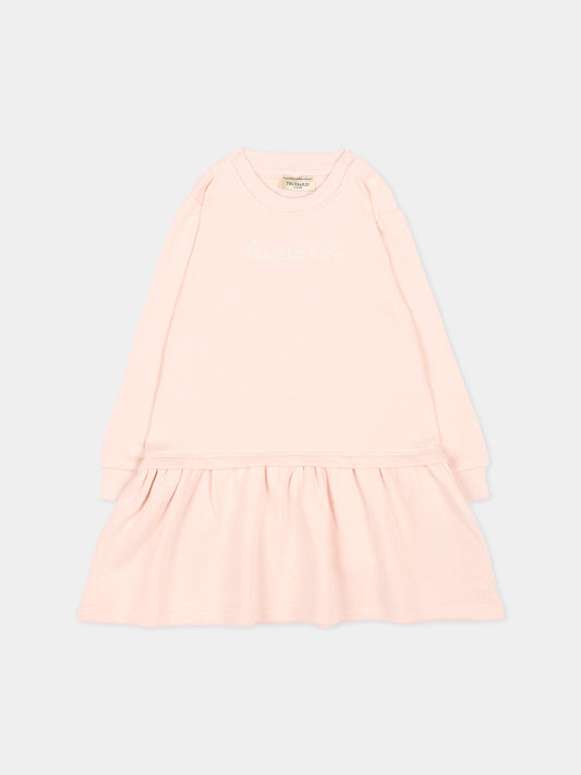 Vestito rosa per neonata con logo,Trussardi Junior,TIA26026VE BLUSH BLUSH