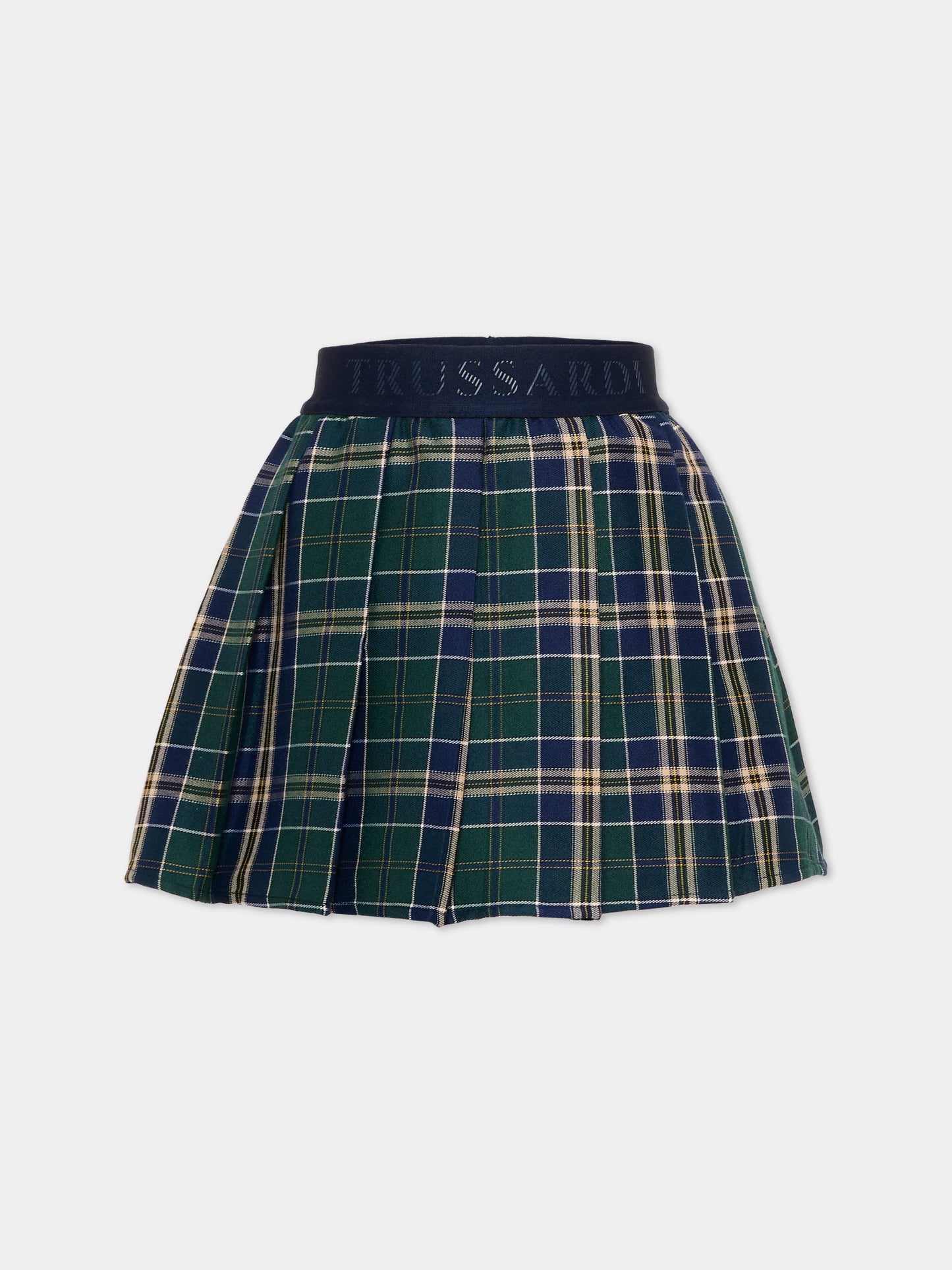 Gonna blu tartan per bambina