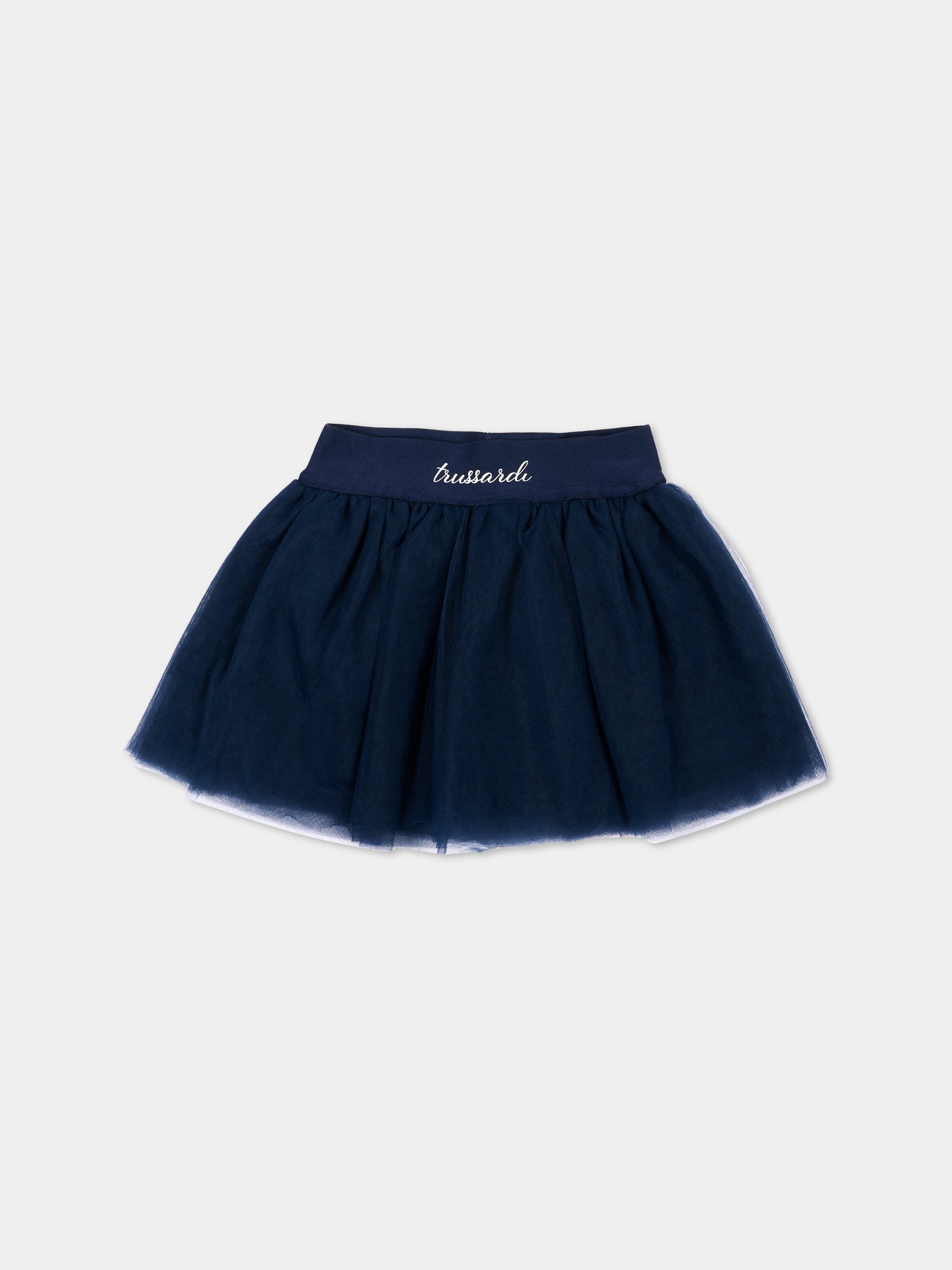 Gonna blu per neonata in tulle,Trussardi Junior,TIA26156GO BLUE_NAVAL BLUE NAVAL
