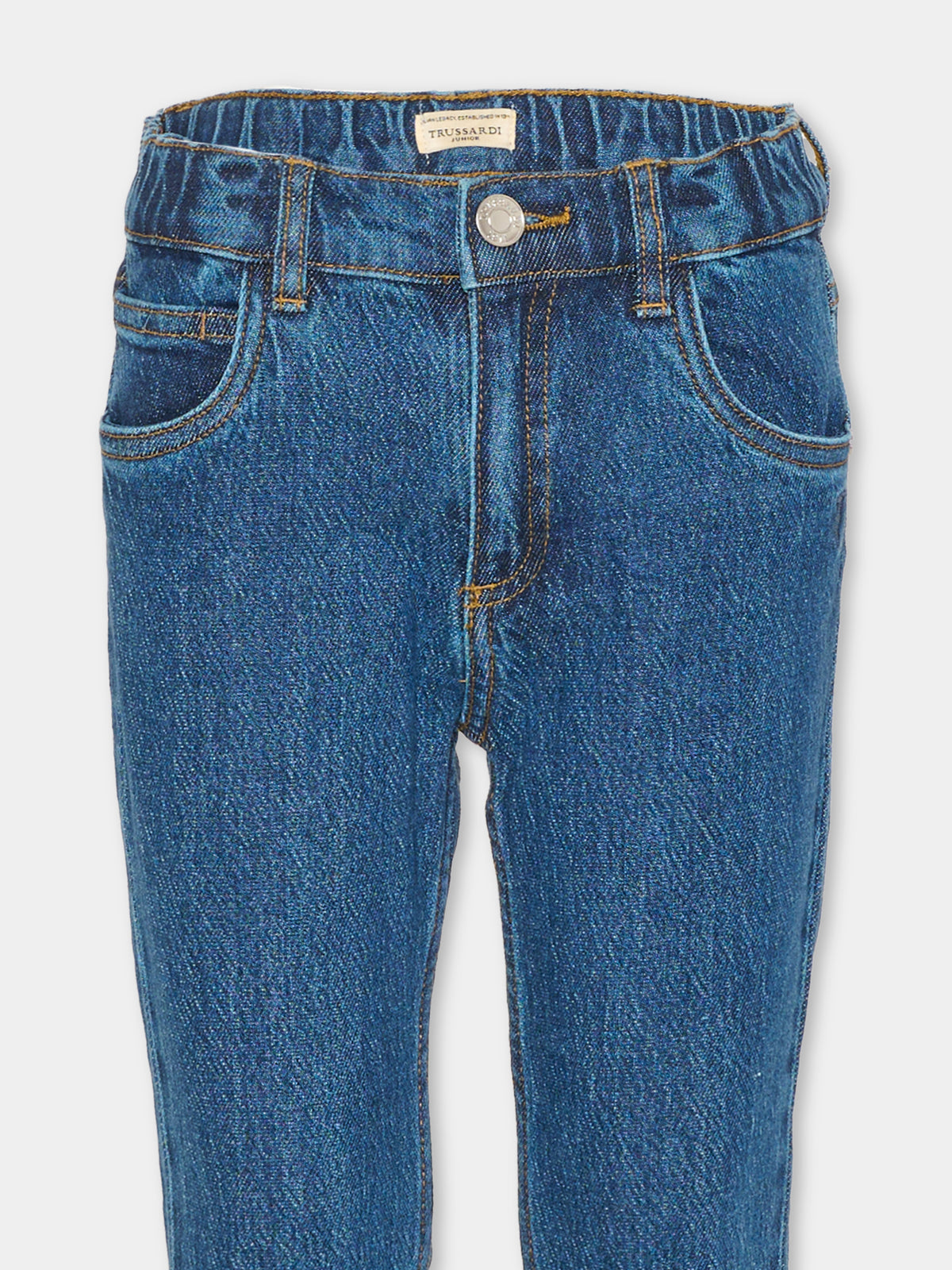 Denim jeans for girl with embroidery