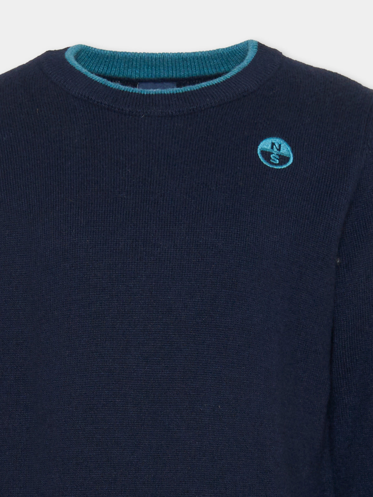 Maglione blu per bambino con logo,North Sails,NBA26076MA BLUE NAVY