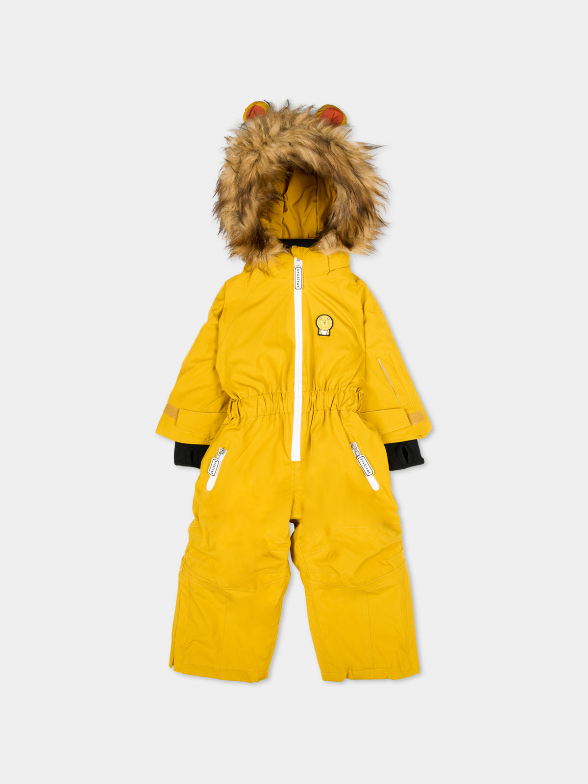Tuta da neve gialla Cub the Lion per bambino,Roarsome,CUB THE LION SKI SUITS