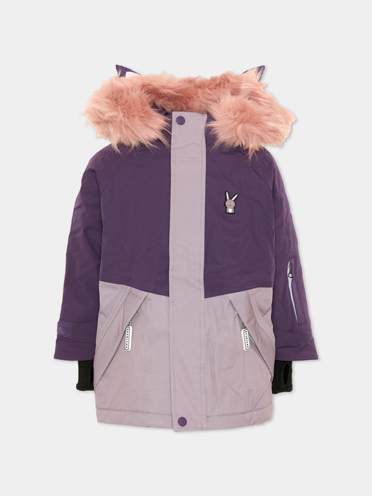 Piumino da neve viola Hop The Bunny per bambina,Roarsome,HOP THE BUNNY SKI JACKET