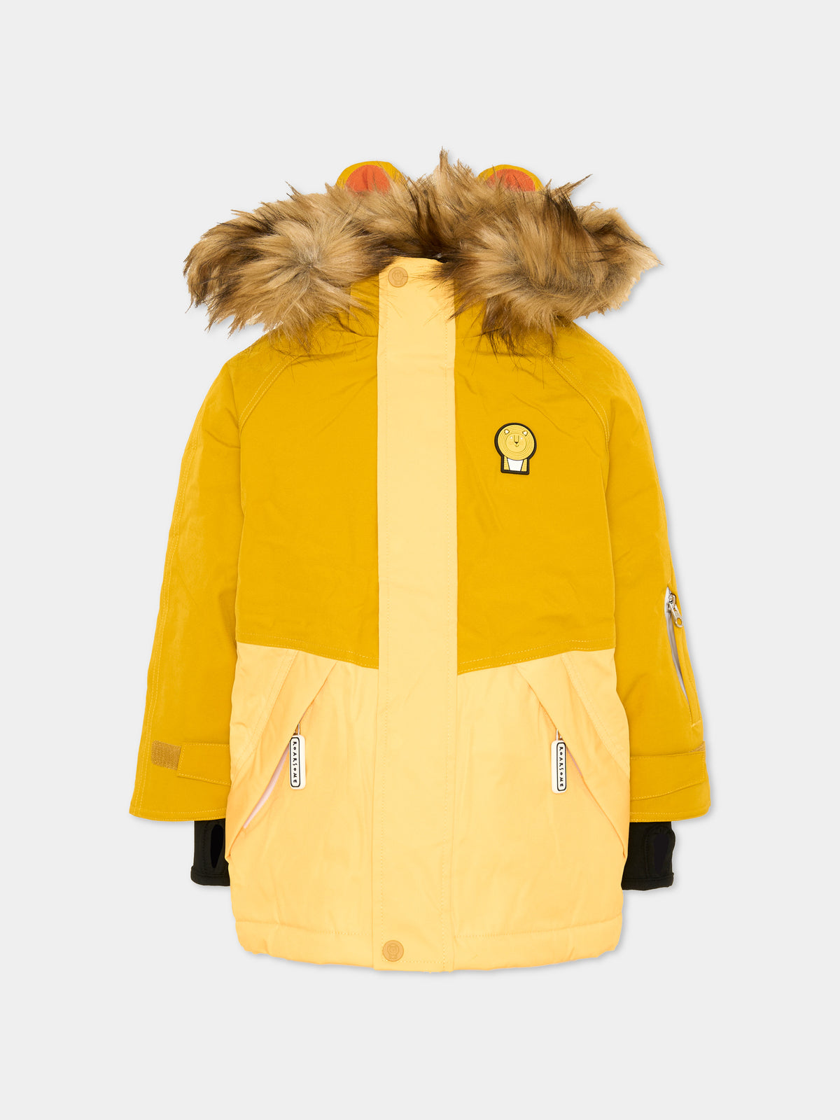 Piumino da neve giallo Cub The Lion per bambino,Roarsome,CUB THE LION SKI JACKET