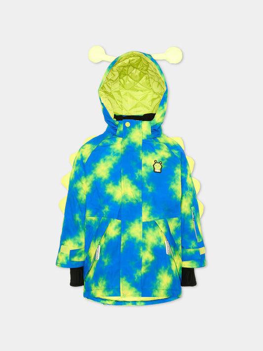 Piumino da neve blu Camo The Alien per bambini,Roarsome,ALIEN NEON SKI JACKET