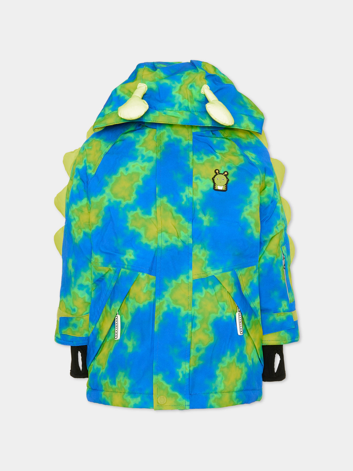 Piumino da neve blu Camo The Alien per bambini,Roarsome,ALIEN NEON SKI JACKET