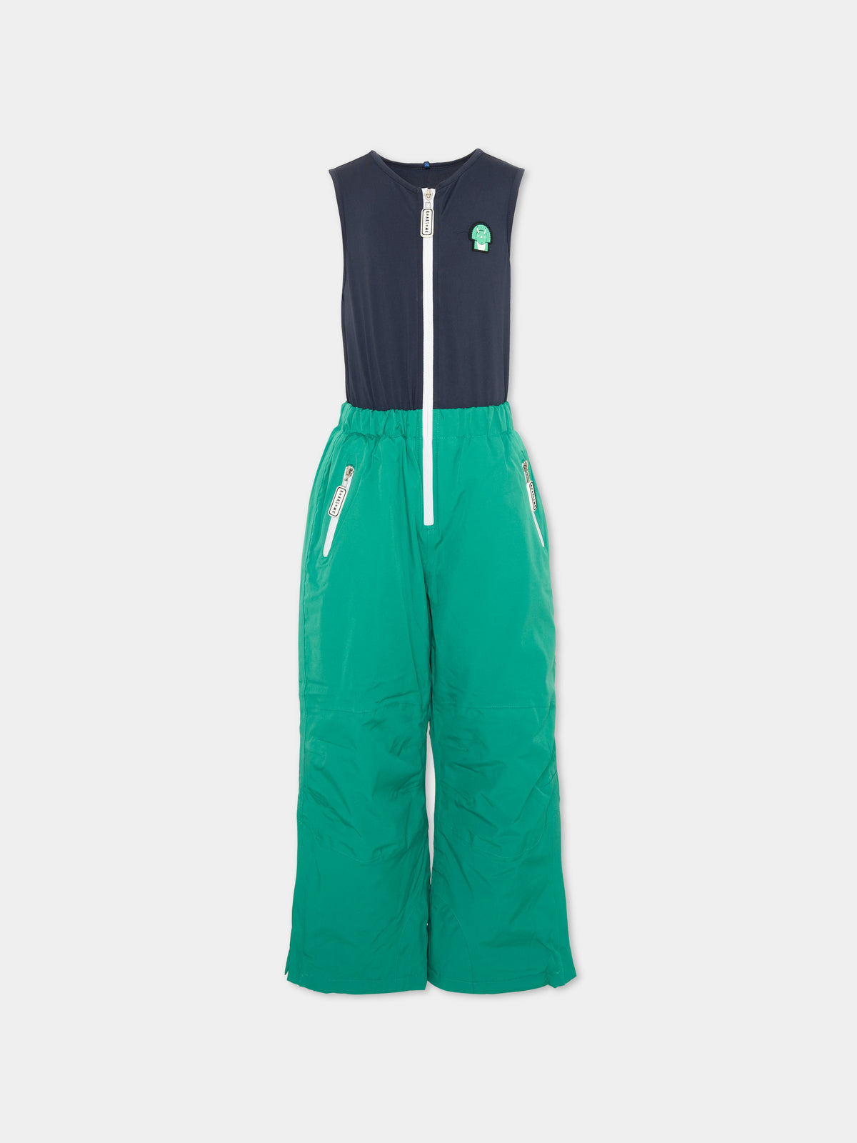 Pantalone da neve verde Spike The Dino per bambino,Roarsome,SPIKE THE DINO SKI SALOPETTE