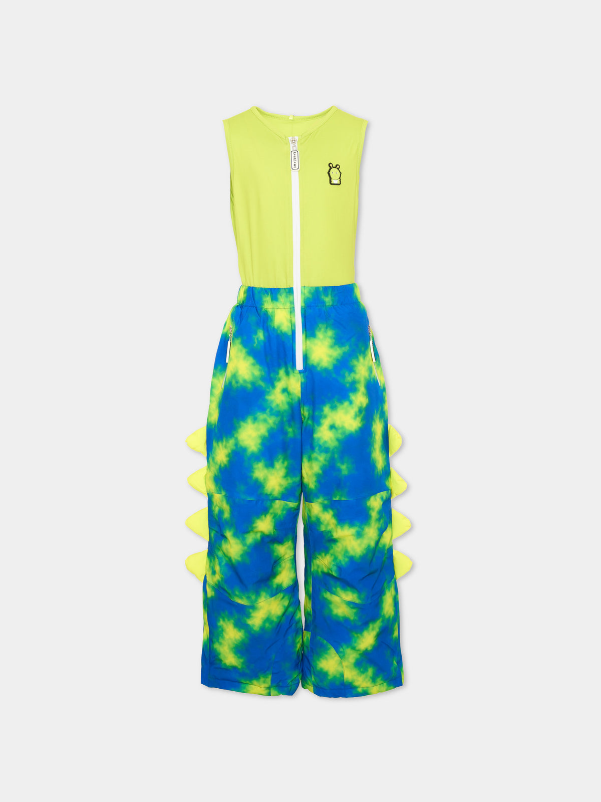 Pantalone da neve blu Camo The Alien per bambini,Roarsome,ALIEN NEON SKI SALOPETTE