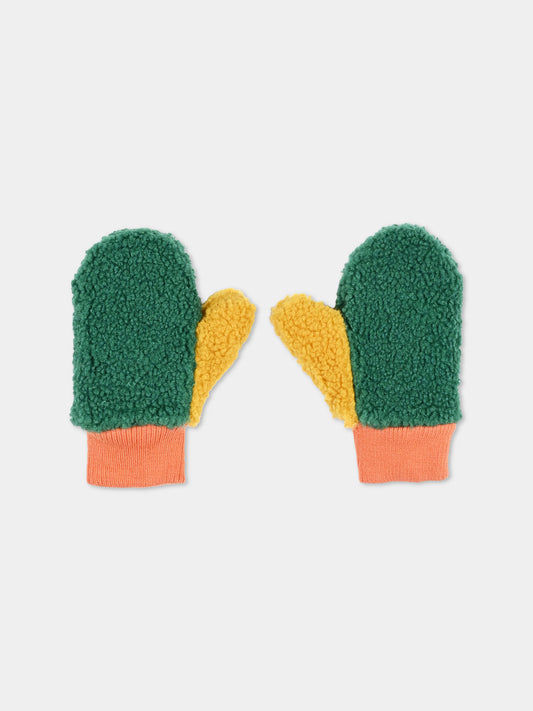 Guanti multicolor per bambino,Roarsome,GREEN MITTENS