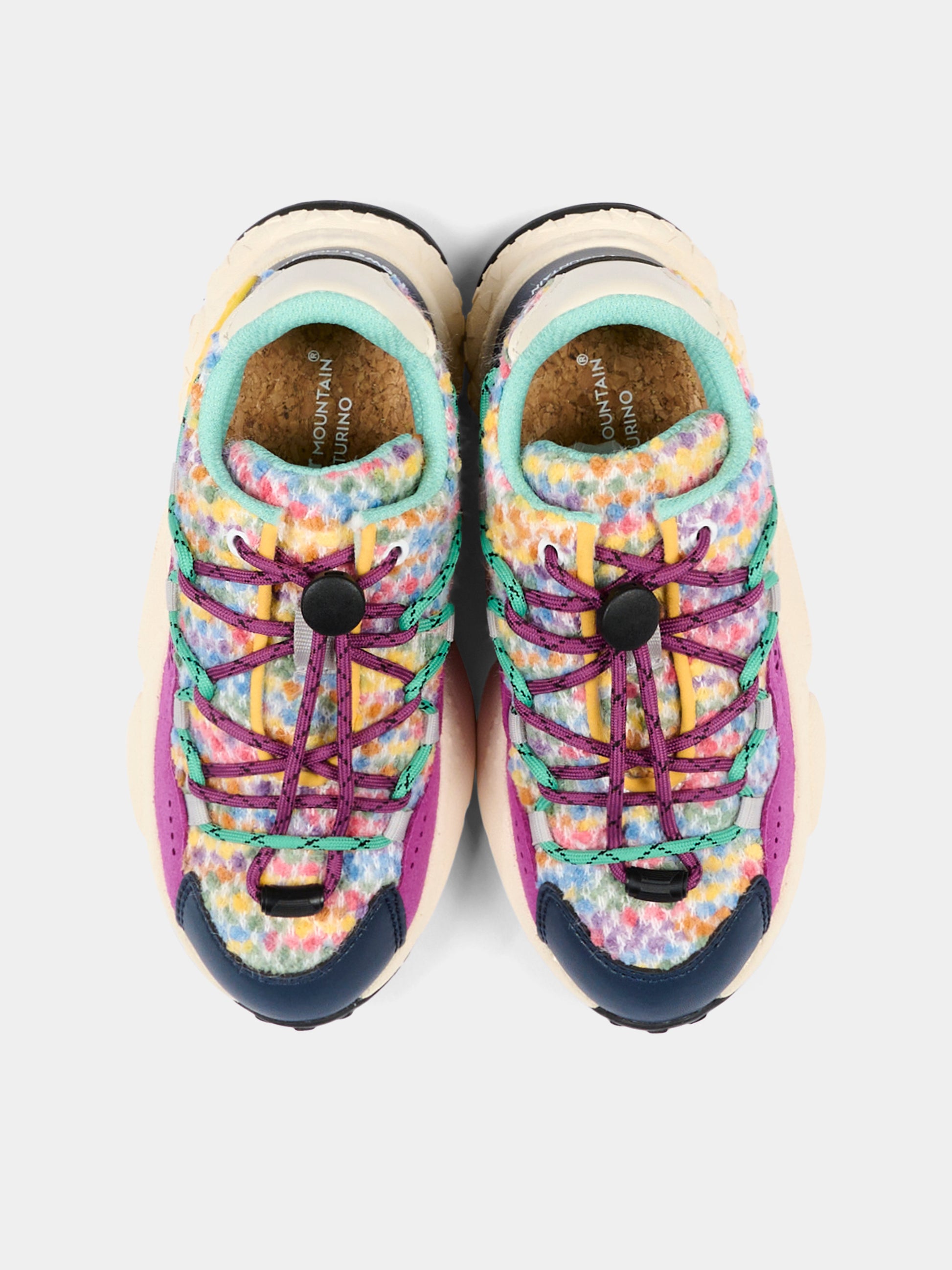Sneakers multicolor per bambina,Flower Mountain,001 2015499 37 1C23
