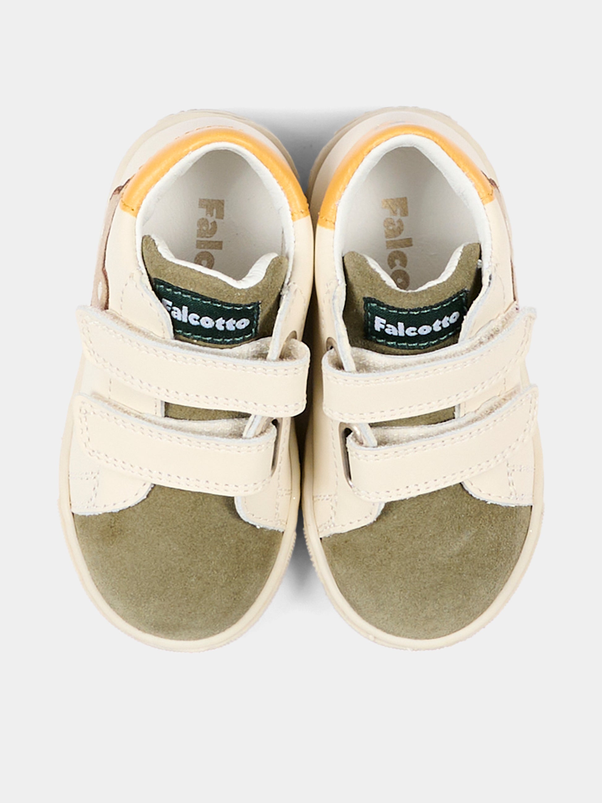Sneakers avorio per neonato con orsetto,Falcotto,001 2020202 02 2N42