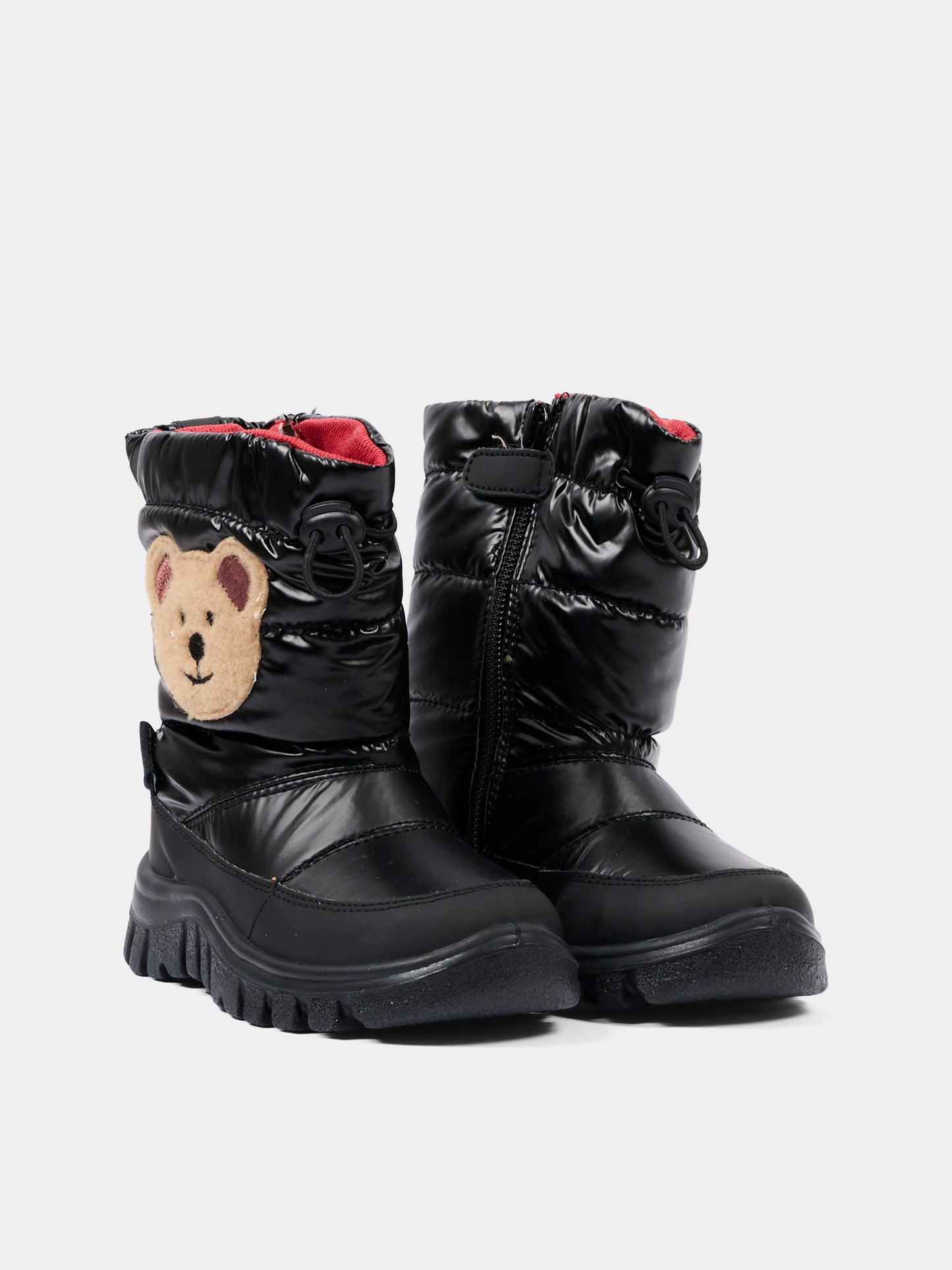 Stivali da neve neri per bambini con orsetto,Falcotto,001 3001596 04 0A01