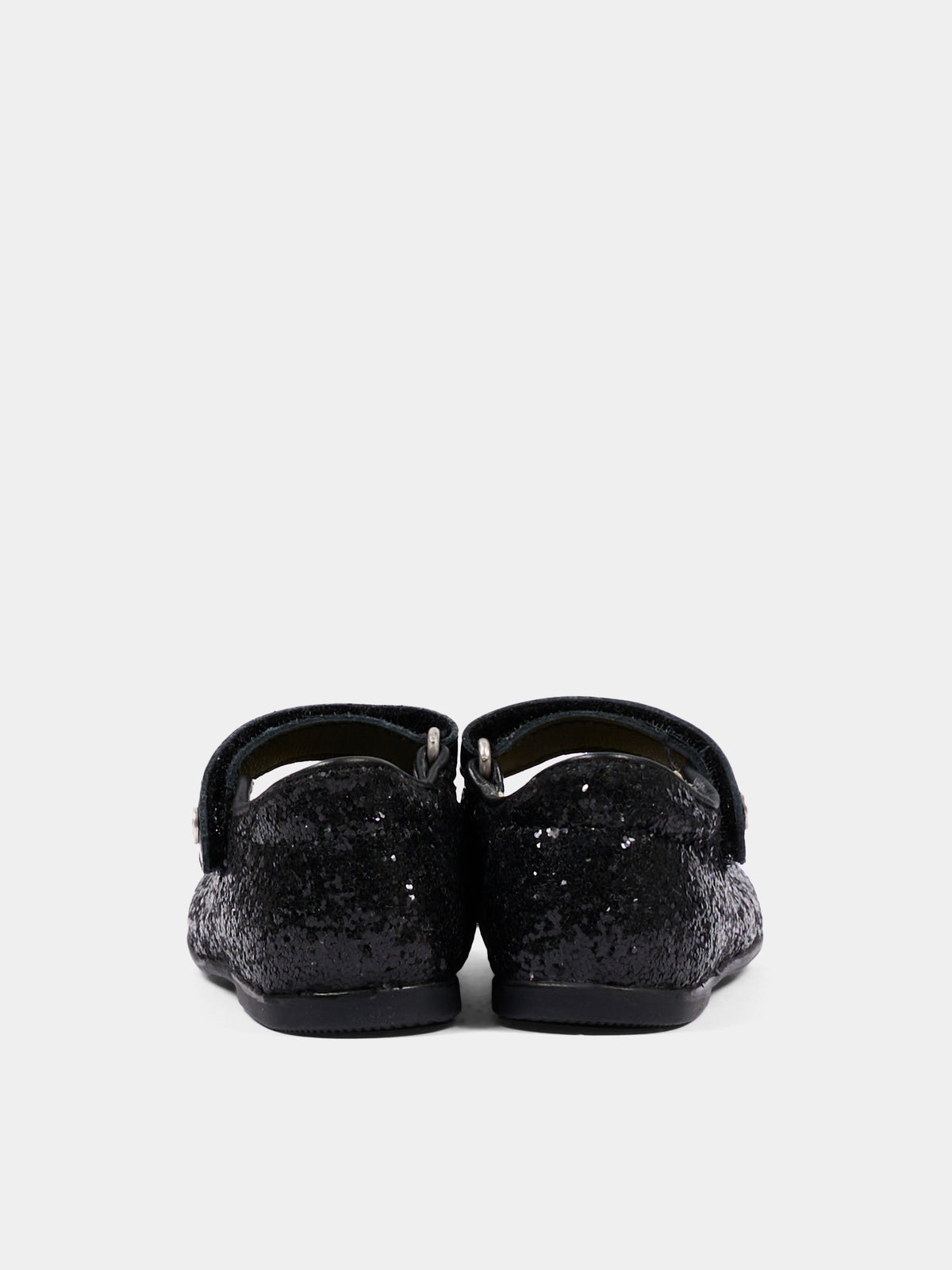 Ballerine nere per neonata glitterate,Naturino,001 2012962 93 0A01