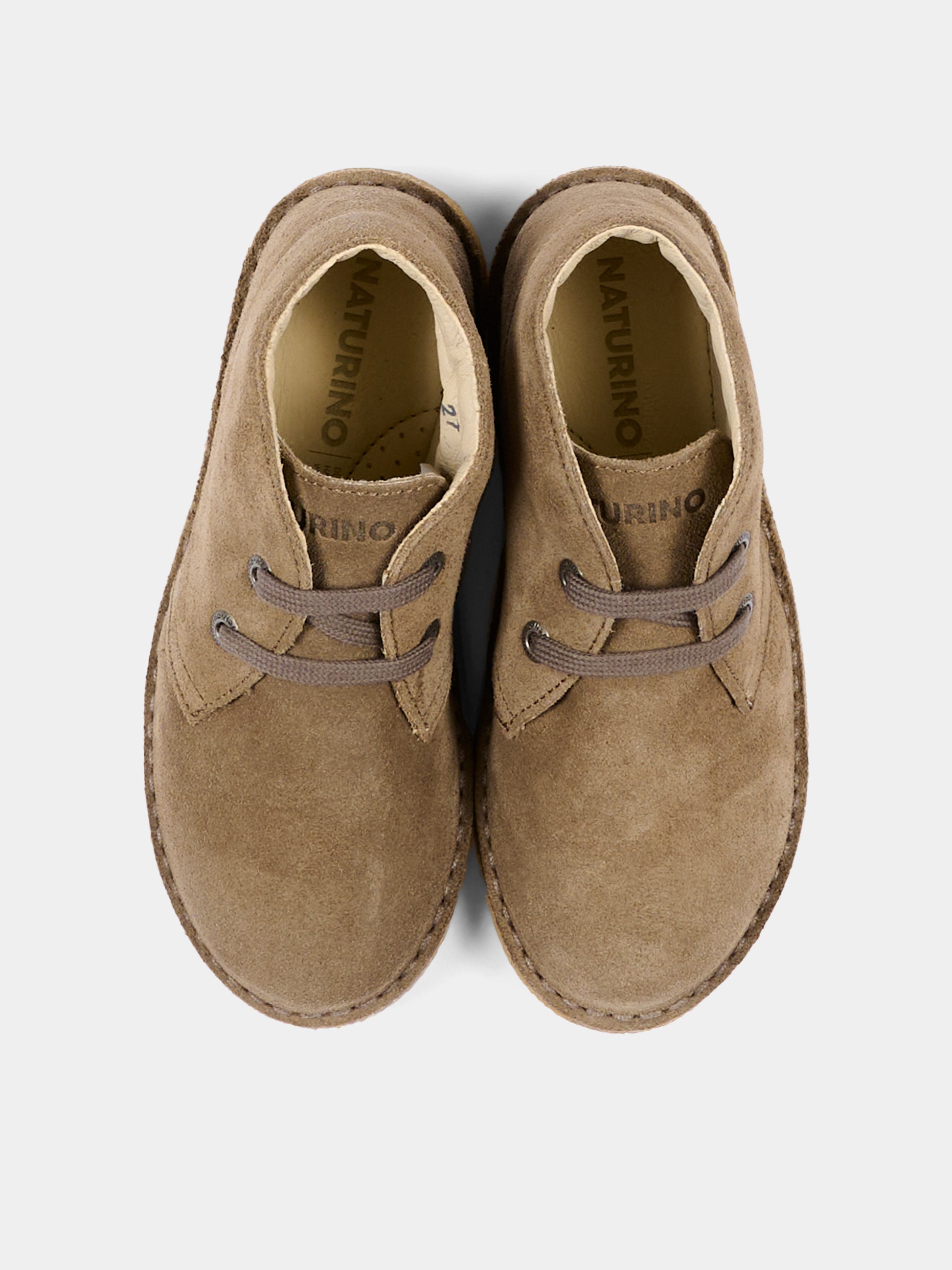 Stivaletti beige per bambino in suede,Naturino,001 2014141 01 0D05