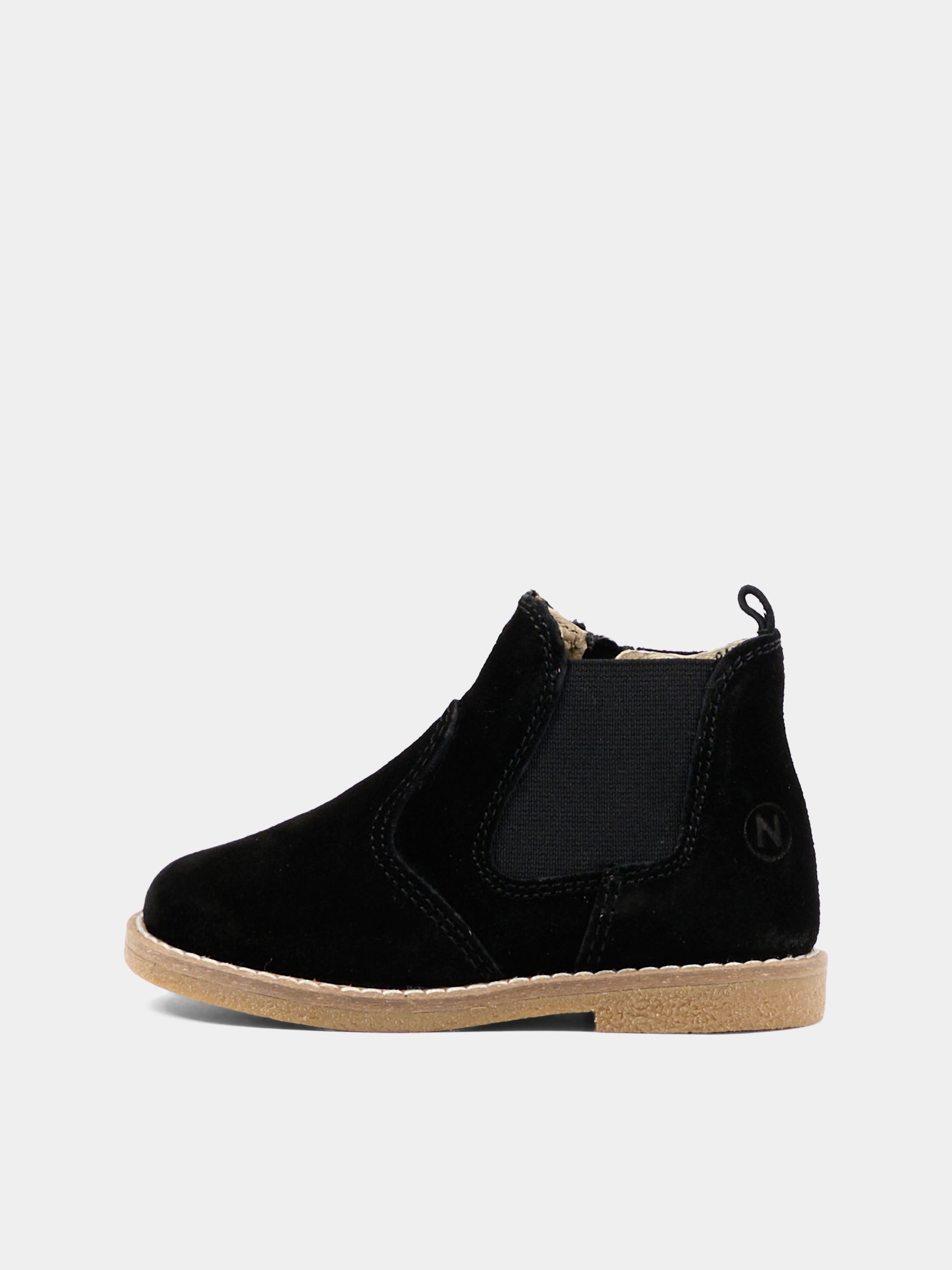 Stivaletti nero per neonato in suede,Naturino,001 2501691 01 0A01