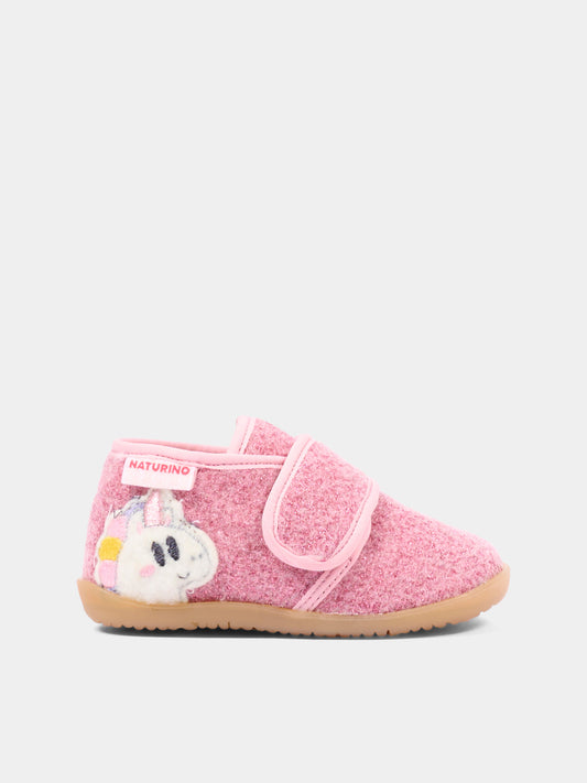 Pantofole rosa per neonata con unicorno,Naturino,001 4000738 01 0M02