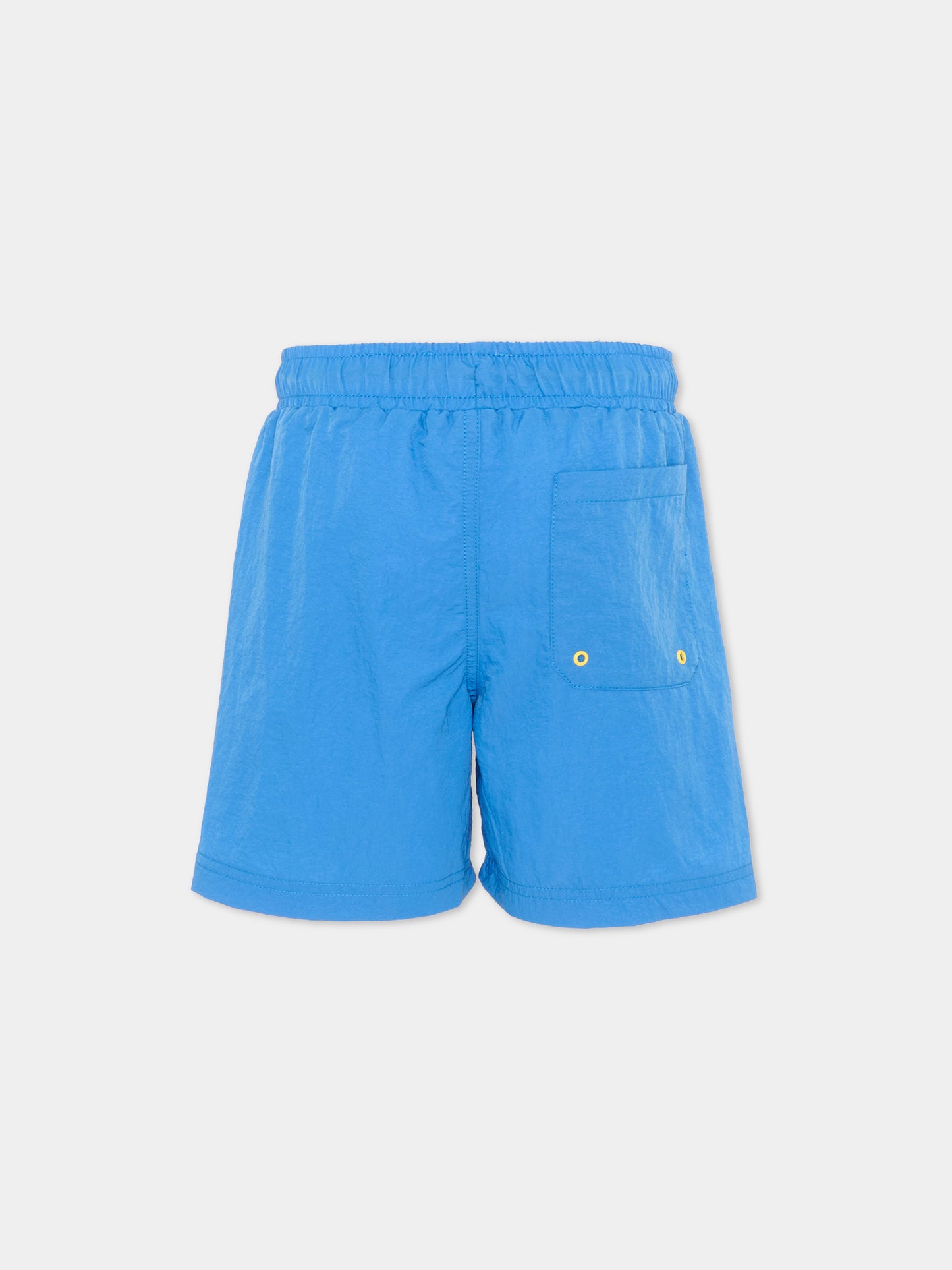 Blue swim trunks for Boy with logo