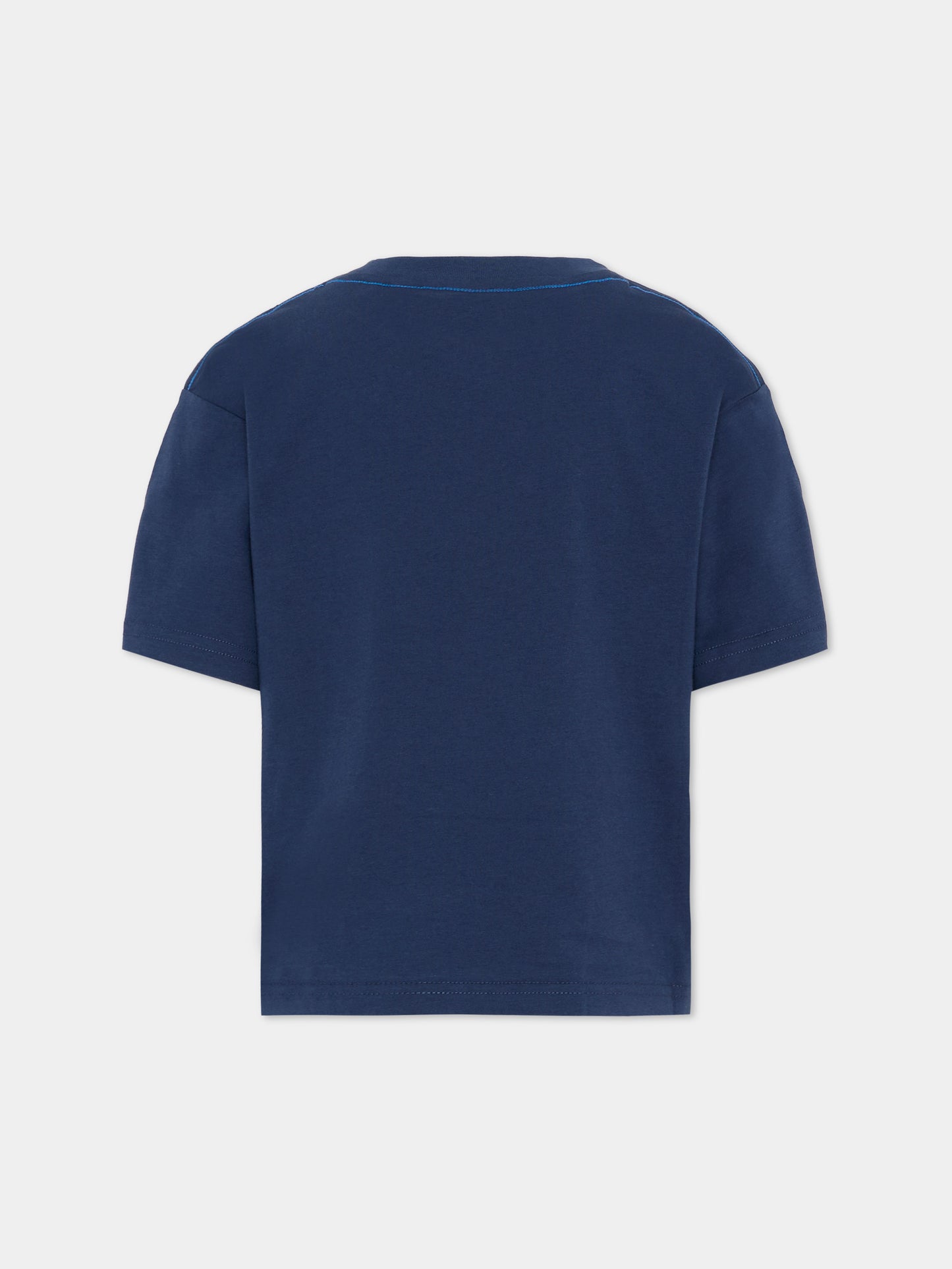 T-shirt blu per bambino con stampa,Timberland,T60795 805