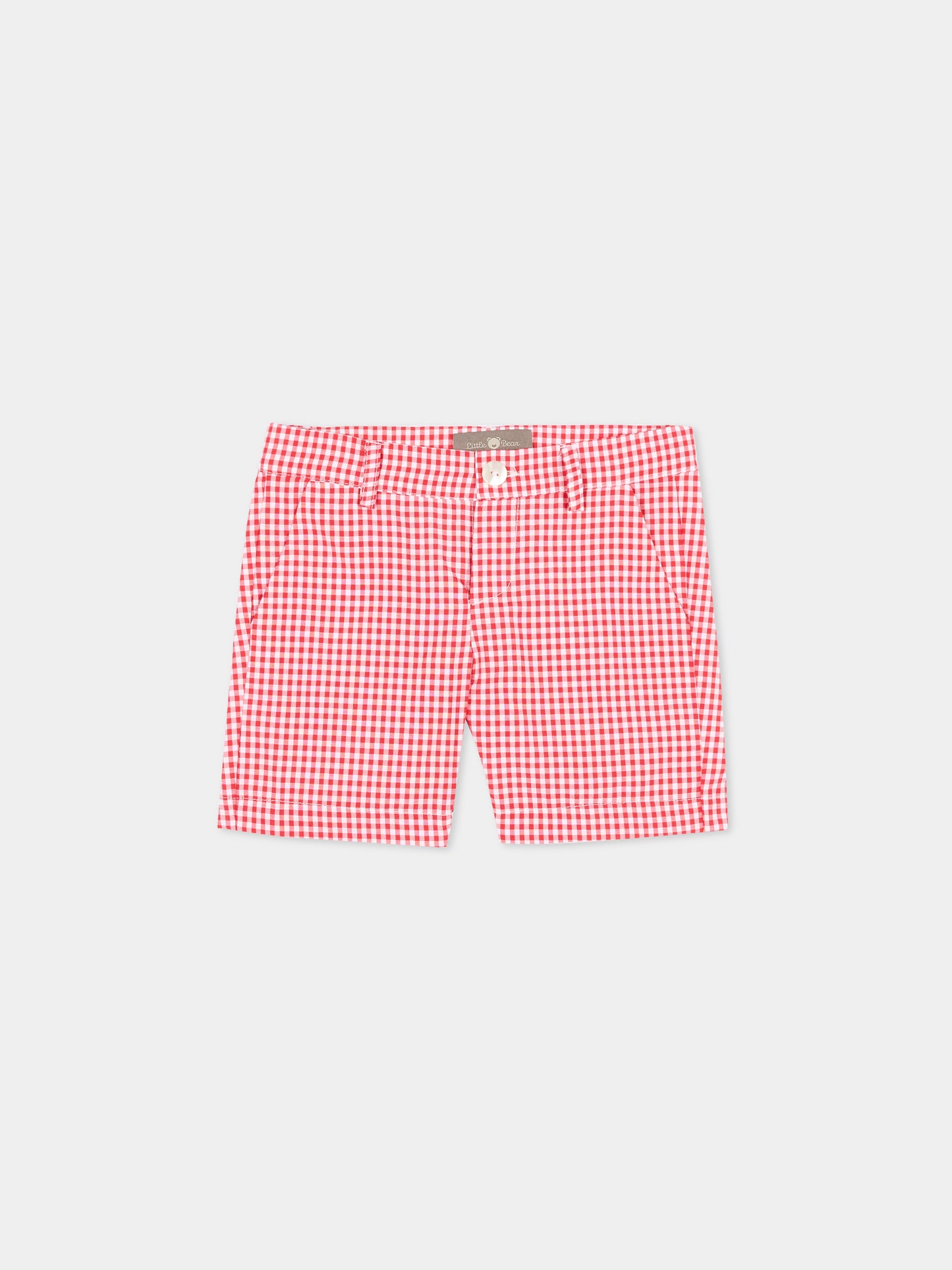 Pantaloni rossi vichy per neonato,Little Bear,3221 BCO/ROSSO
