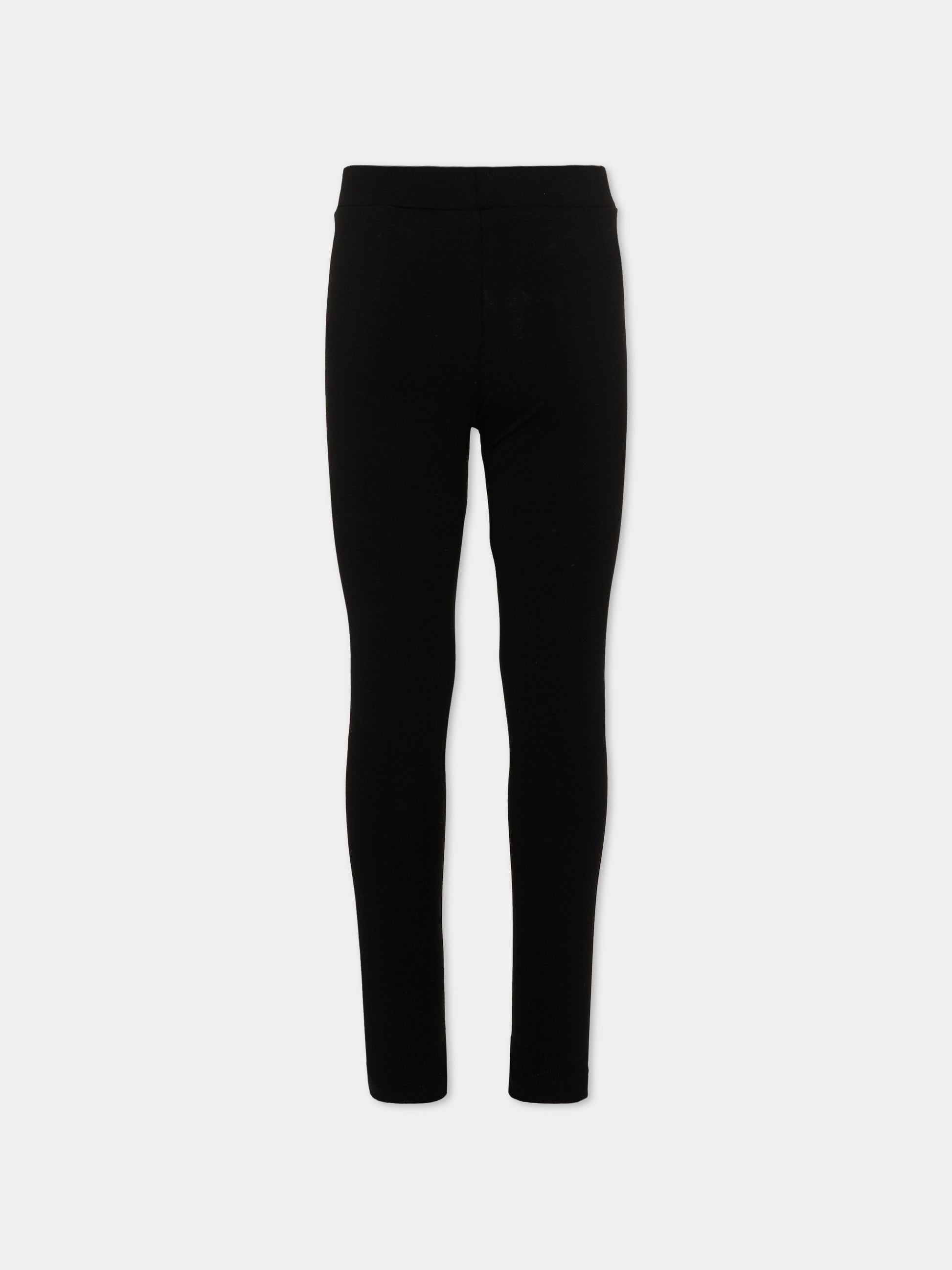 Leggings nero con logo per bambina,Msgm Kids,S6MSJGLG067 110/88