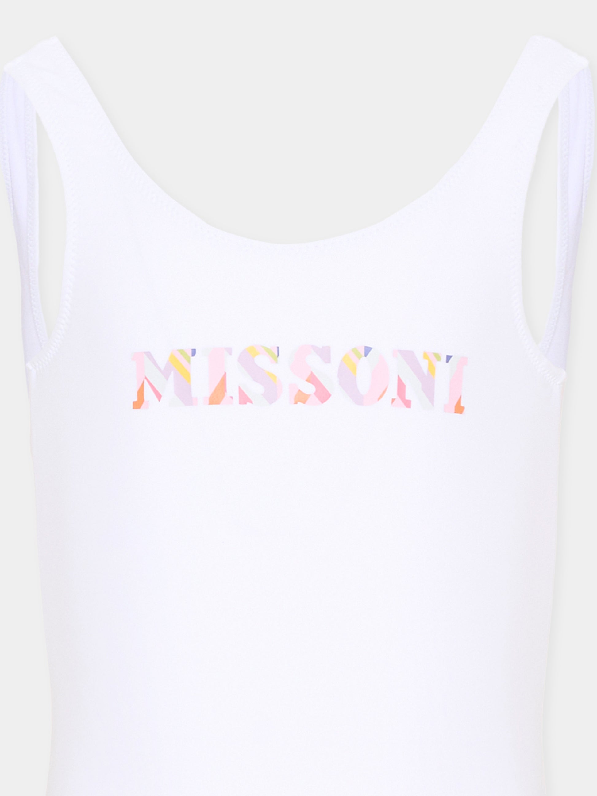 Costume intero bianco per bambina,Missoni,MYCA69 Z0559 100