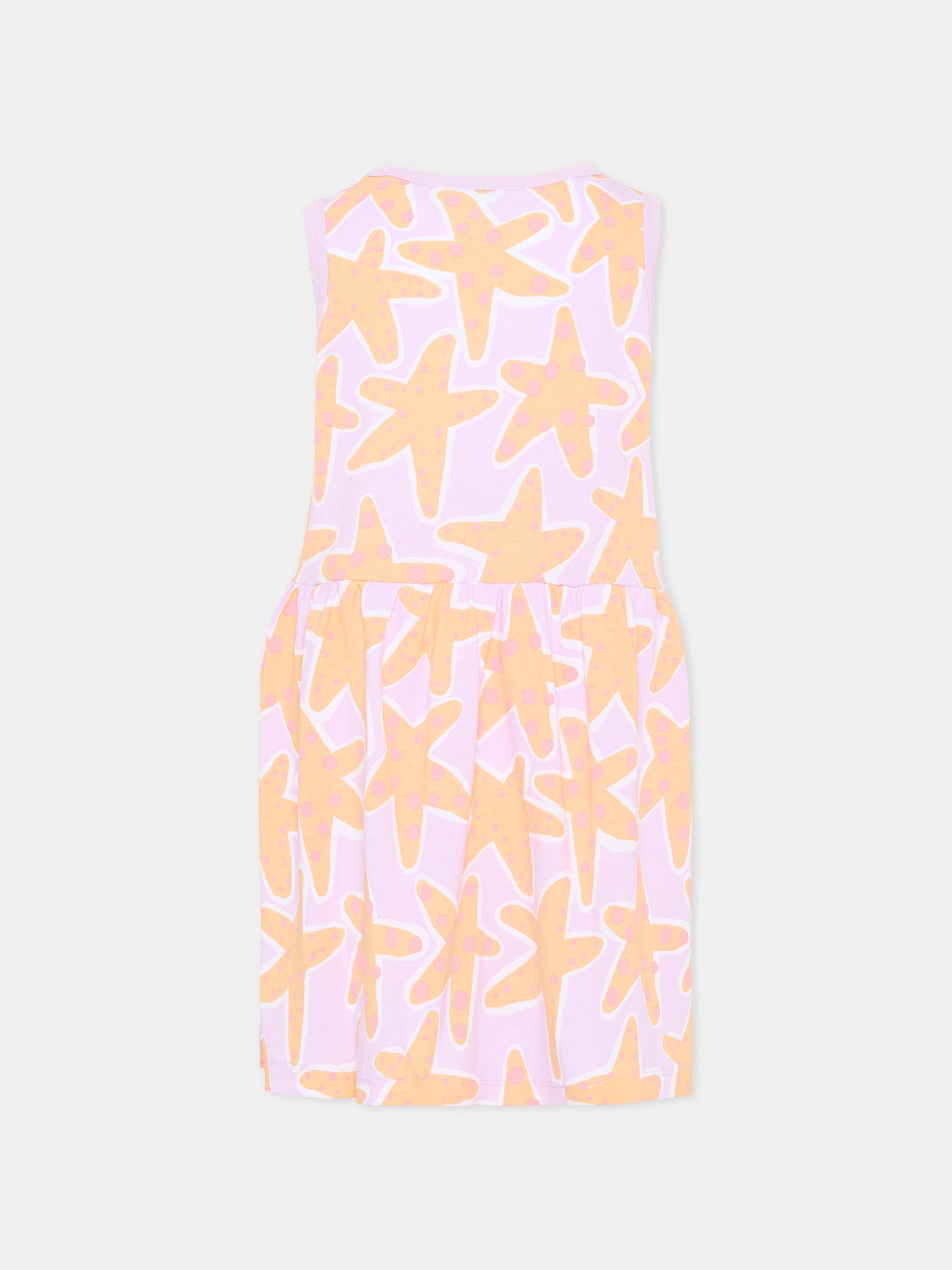 Vestito lilla per bambina con stelle marine,Stella Mccartney Kids,TY1B52 Z3432 539MC