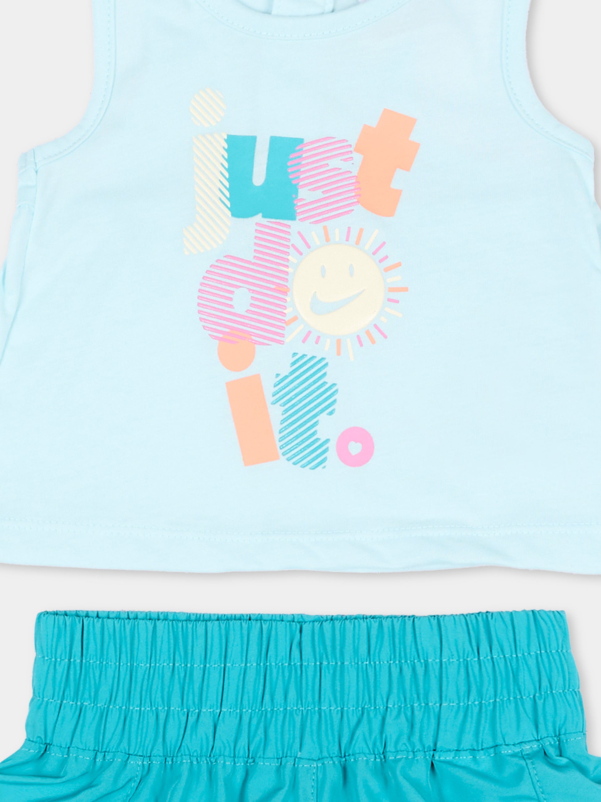 Completo sportivo azzurro per neonata,Nike,16M934 BA2