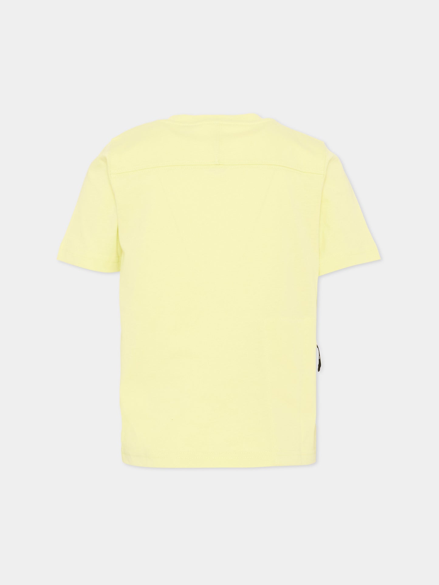 T-Shirt gialla per bambini con logo,K-way,K7133YW W0Z