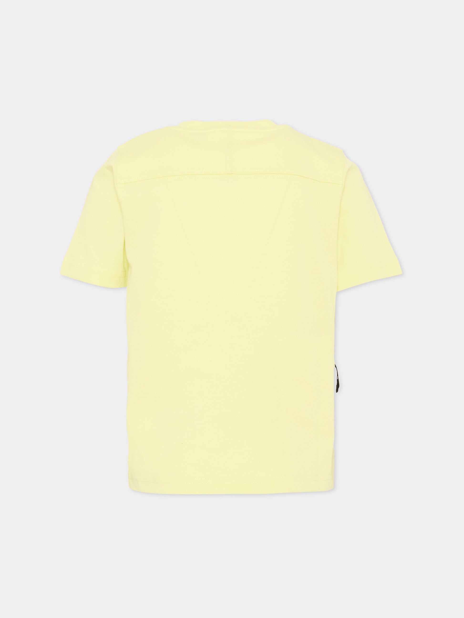 T-Shirt gialla per bambini con logo,K-way,K7133YW W0Z