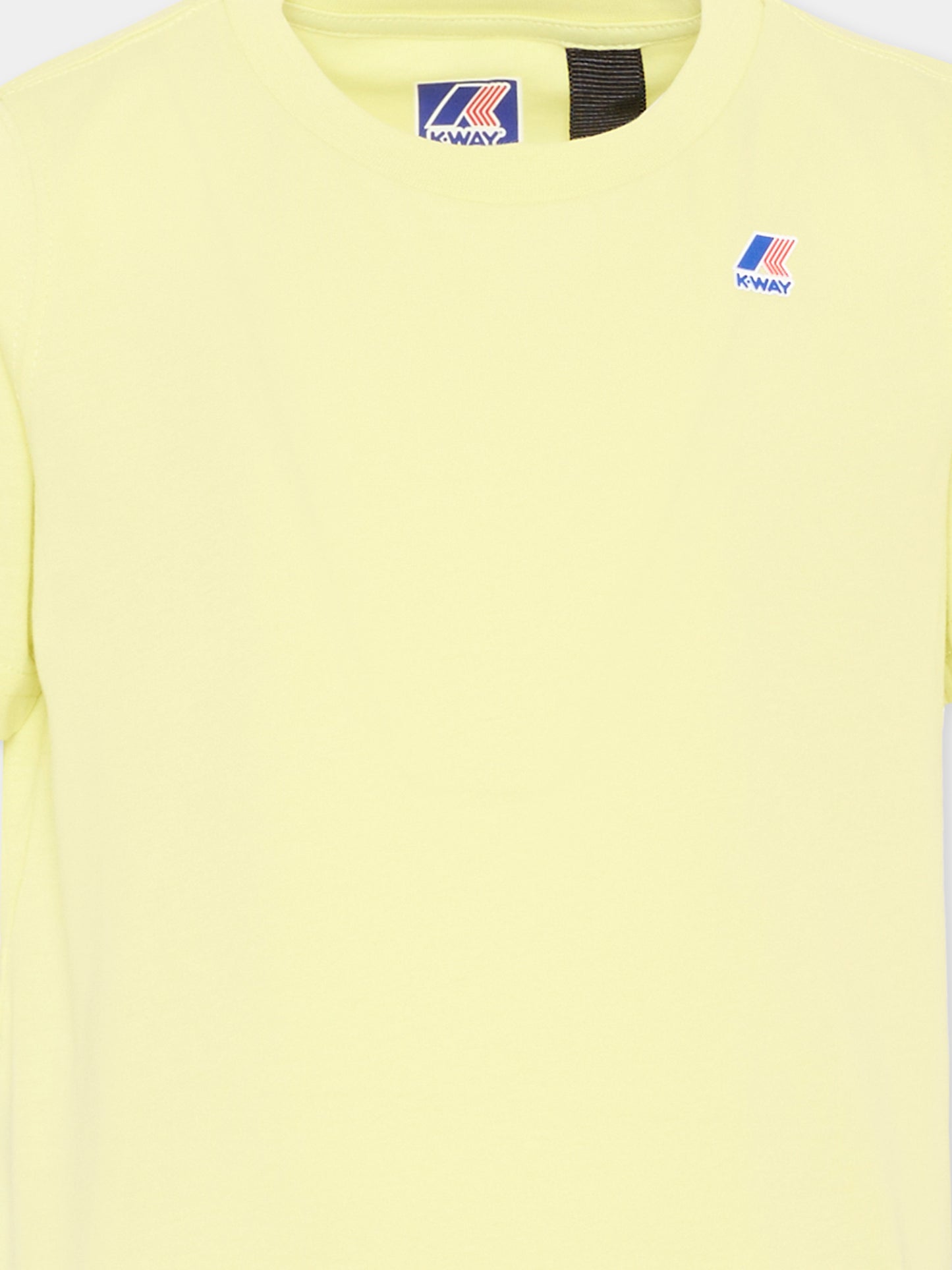 T-Shirt gialla per bambini con logo,K-way,K7133YW W0Z