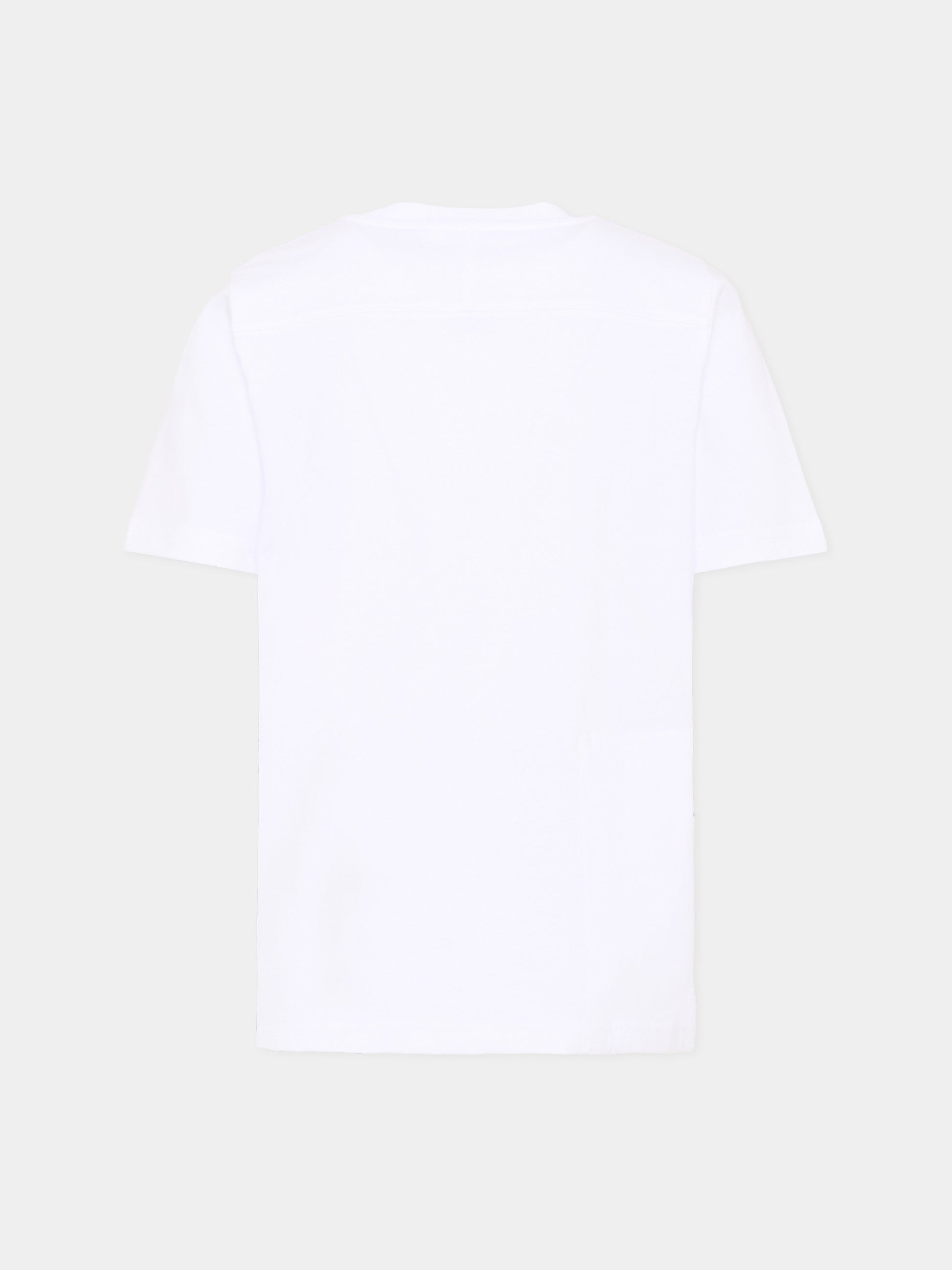 T-shirt bianca per bambini con logo,K-way,K4146DW 001