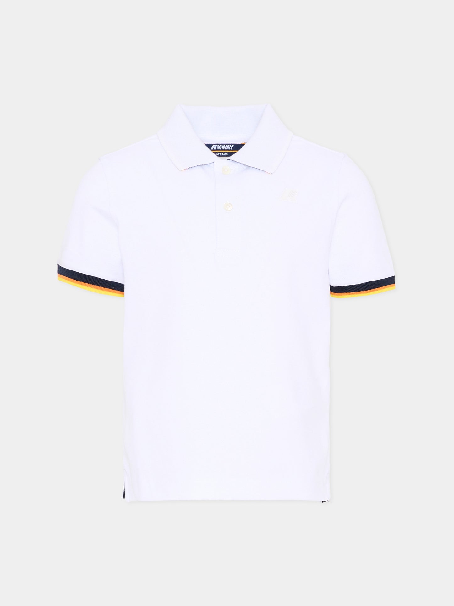 Polo bianca per bambino,K-way,K6126LW 001