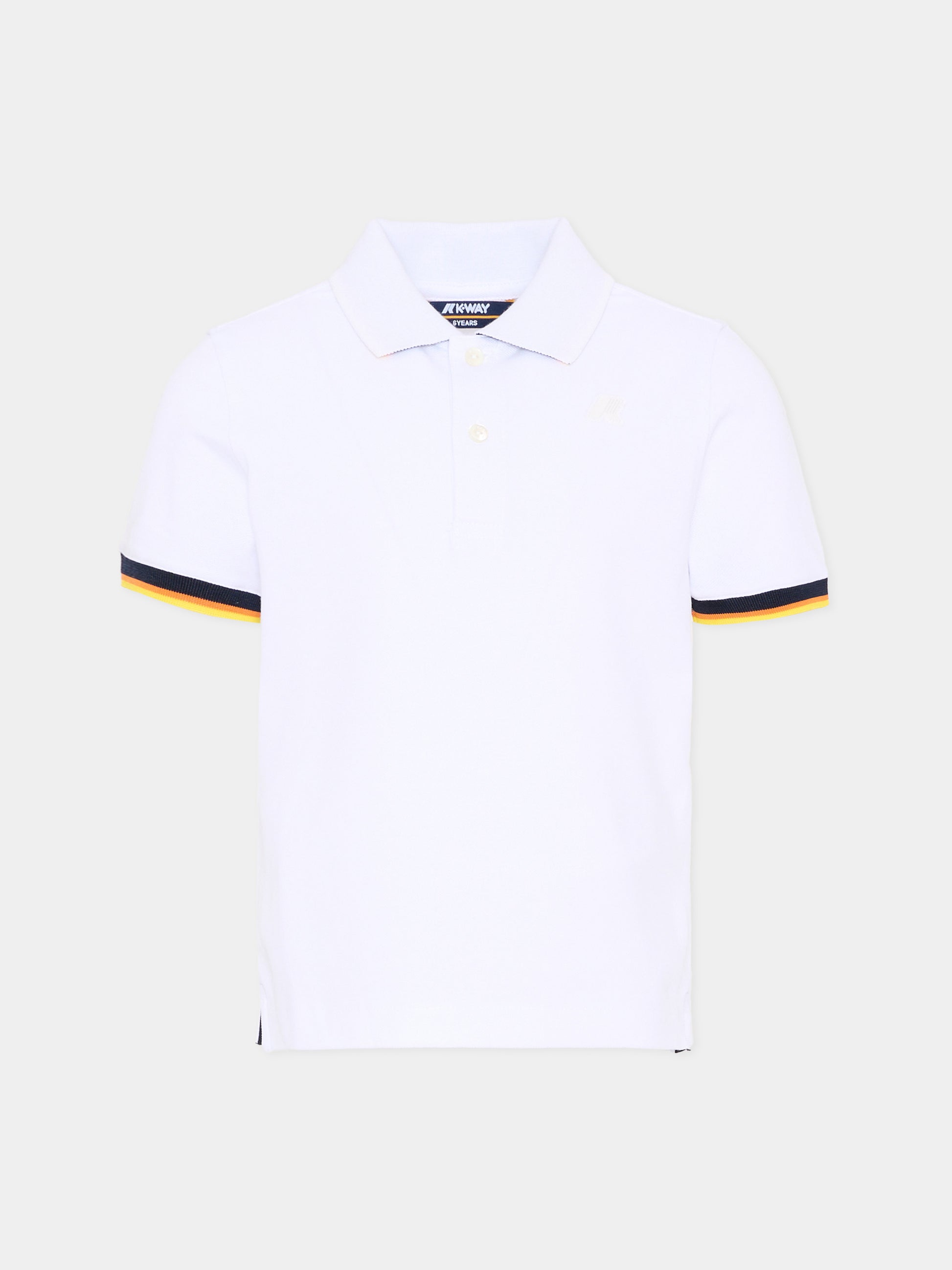 Polo bianca per bambino,K-way,K6126LW 001