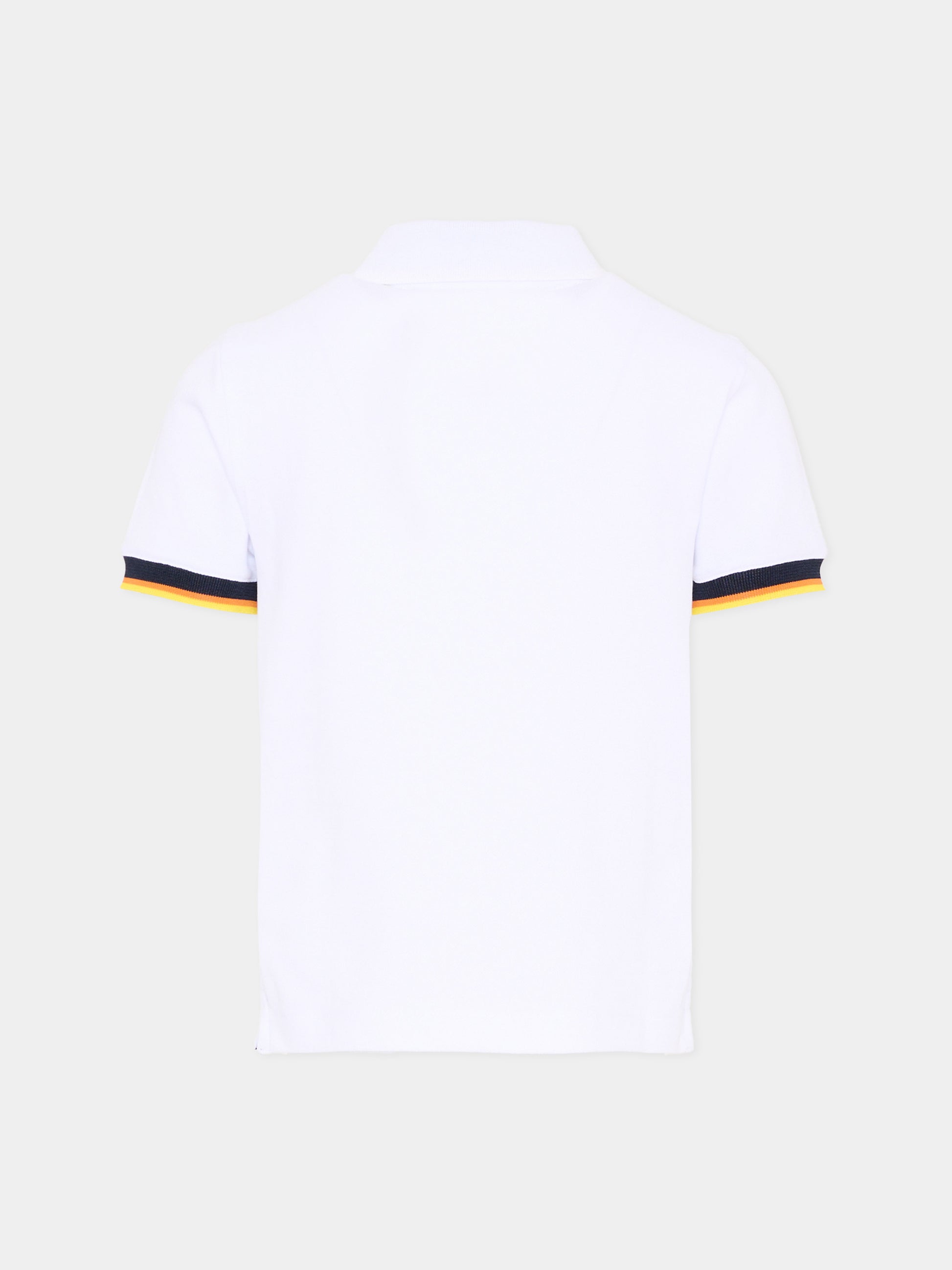 Polo bianca per bambino,K-way,K6126LW 001