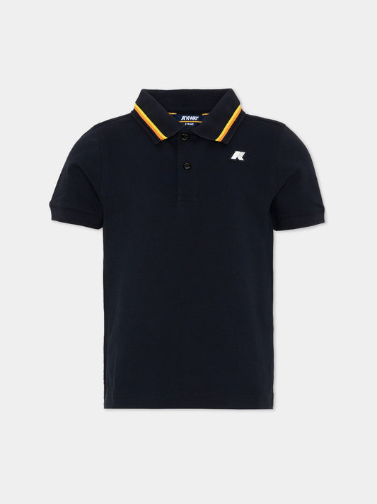 Polo blu per bambino,K-way,K6126MW K89