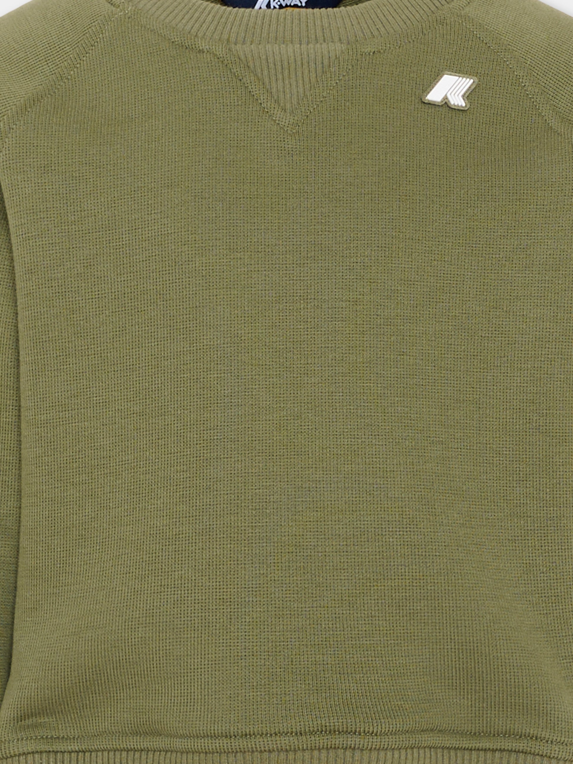 Felpa verde per bambino con logo,K-way,K2148LW V15