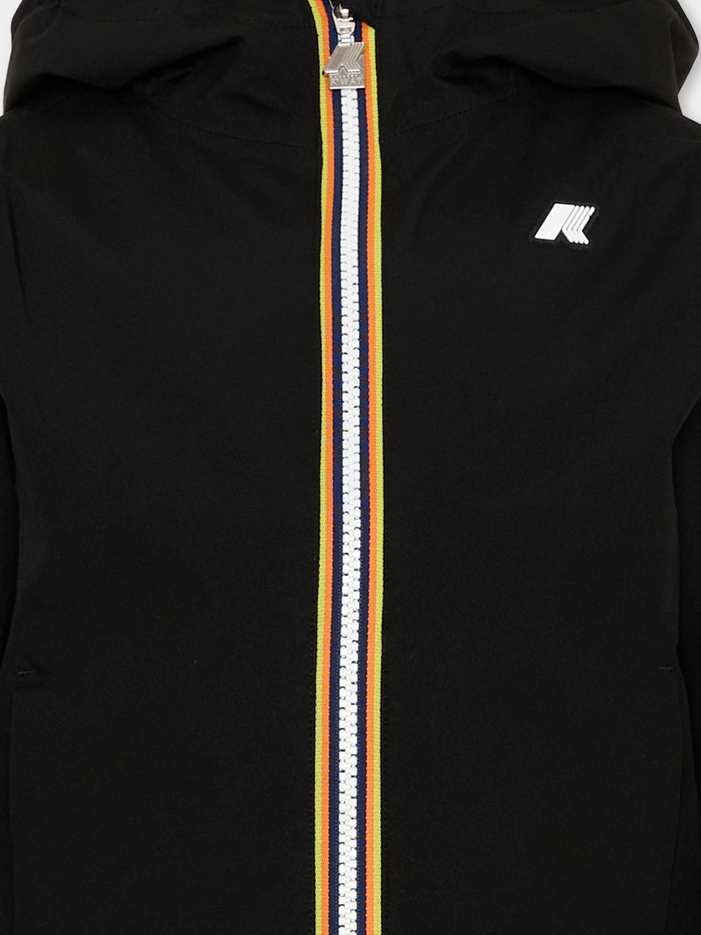 Giacca a vento nera per bambina,K-way,K2148NW USY