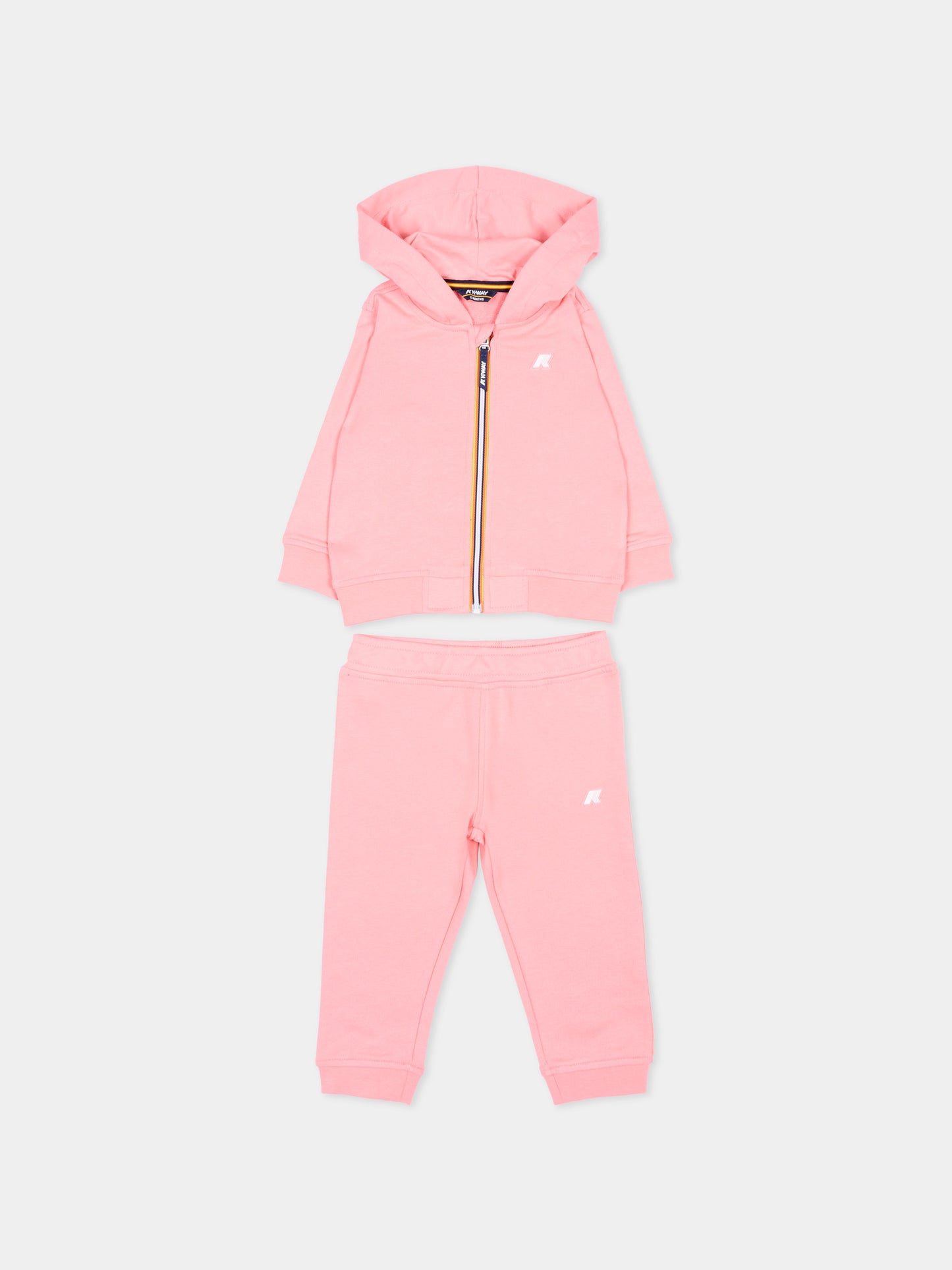 Completo sportivo rosa per neonata,K-way,K4124TW Q28