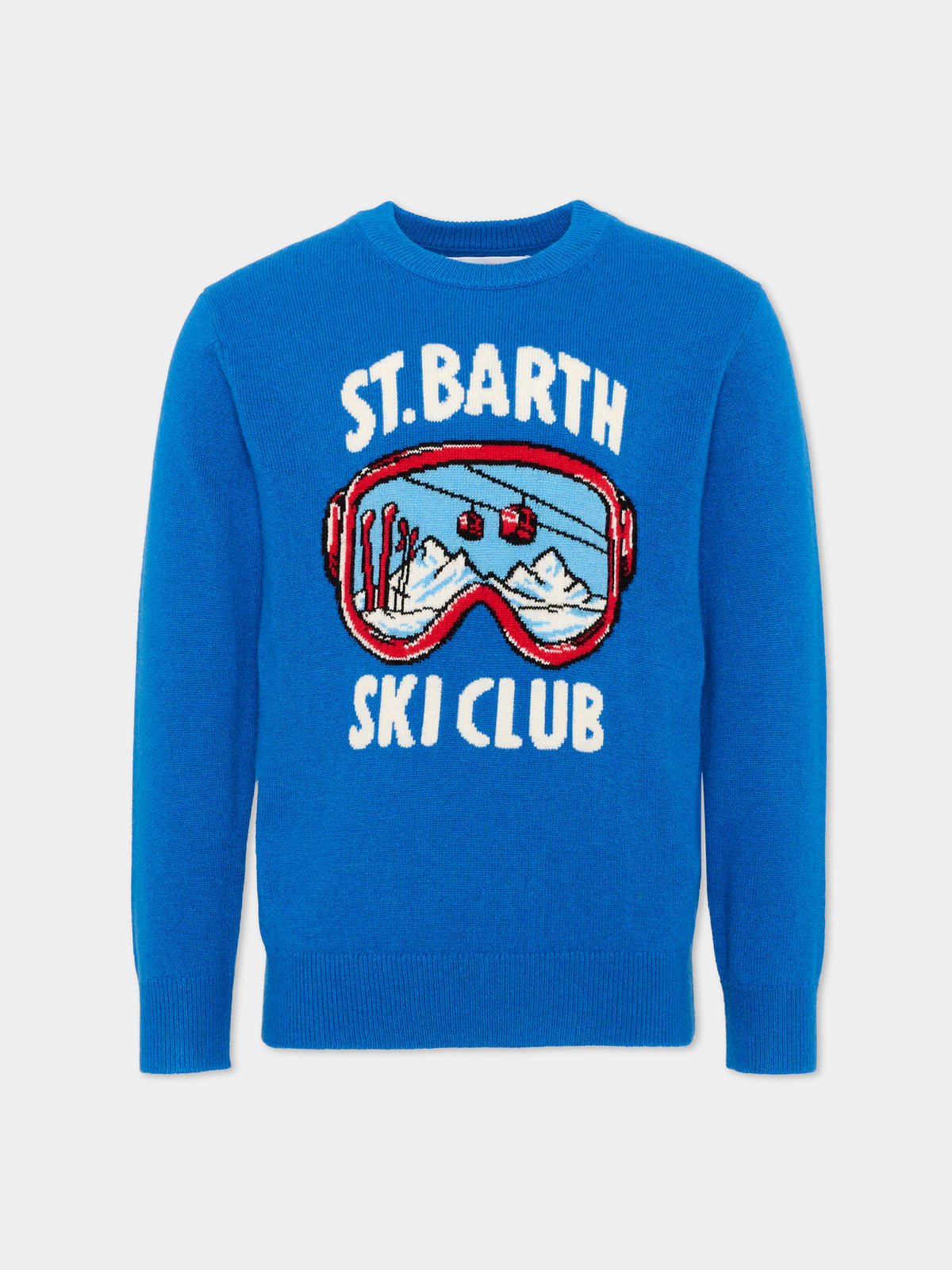 Maglione blu per bambino con intarsio,Mc2 Saint Barth,DOU0001 01213M