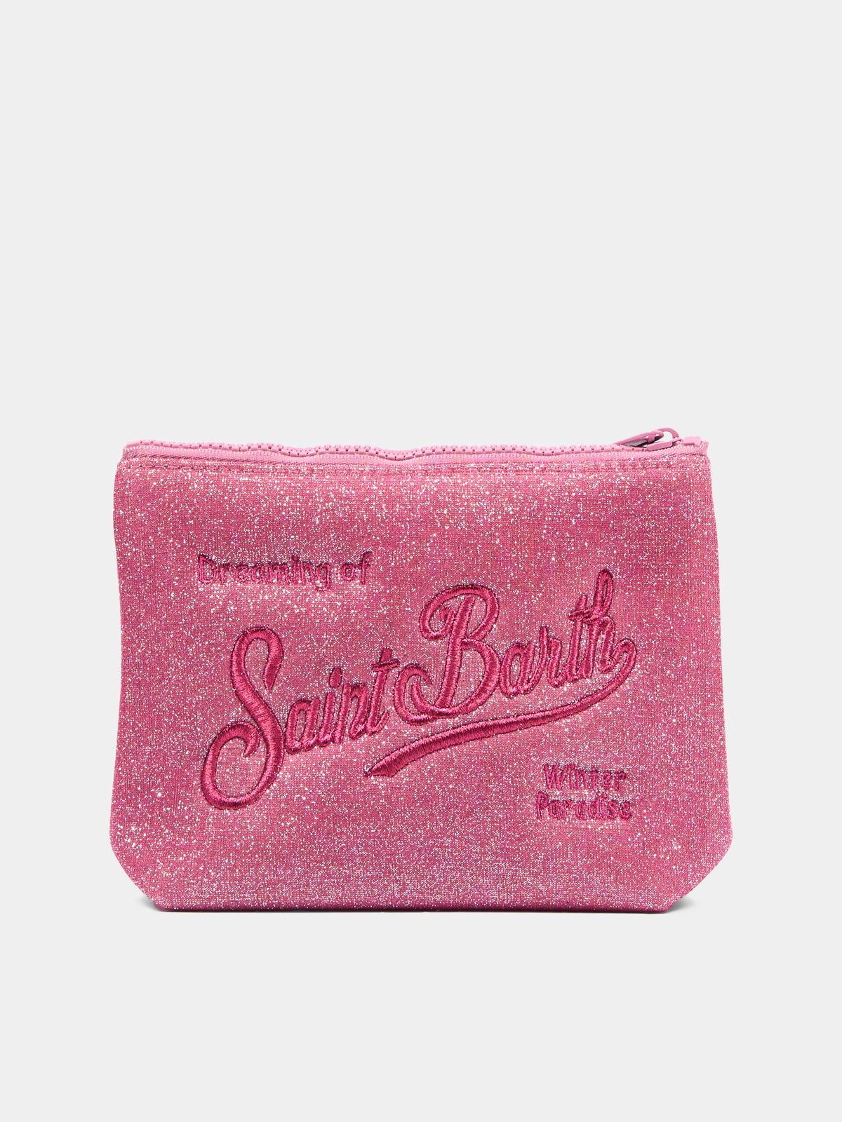 Pochette Aline fucsia con logo per bambina glitterata,Mc2 Saint Barth,ALI0026 00192M