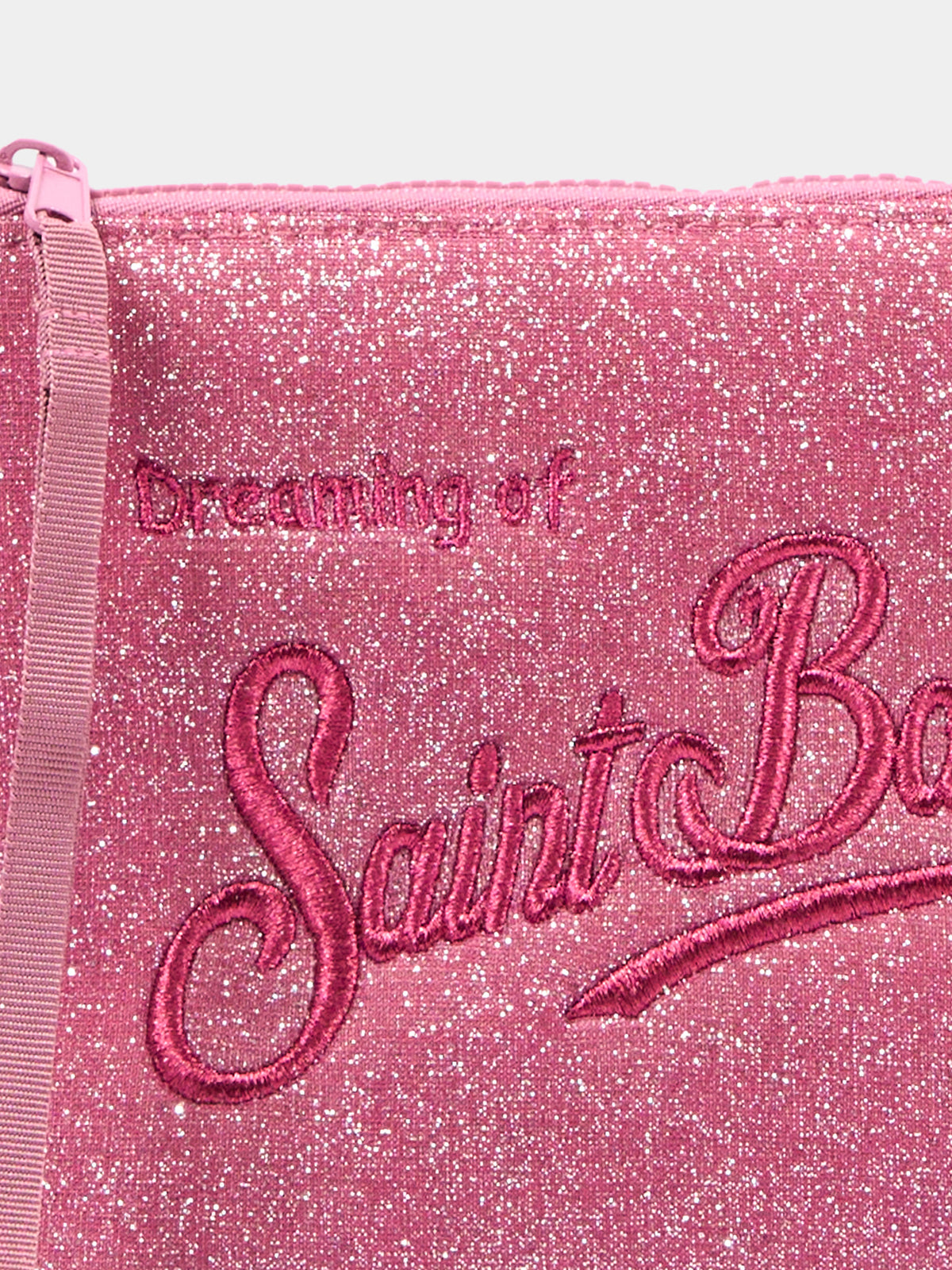 Pochette Aline fucsia con logo per bambina glitterata,Mc2 Saint Barth,ALI0026 00192M