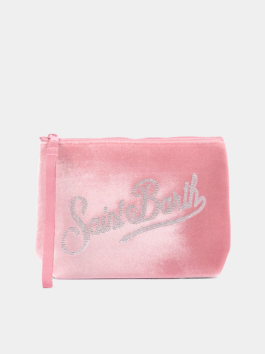 Pochette rosa per bambina con logo strass,Mc2 Saint Barth,ALI0014 02371M