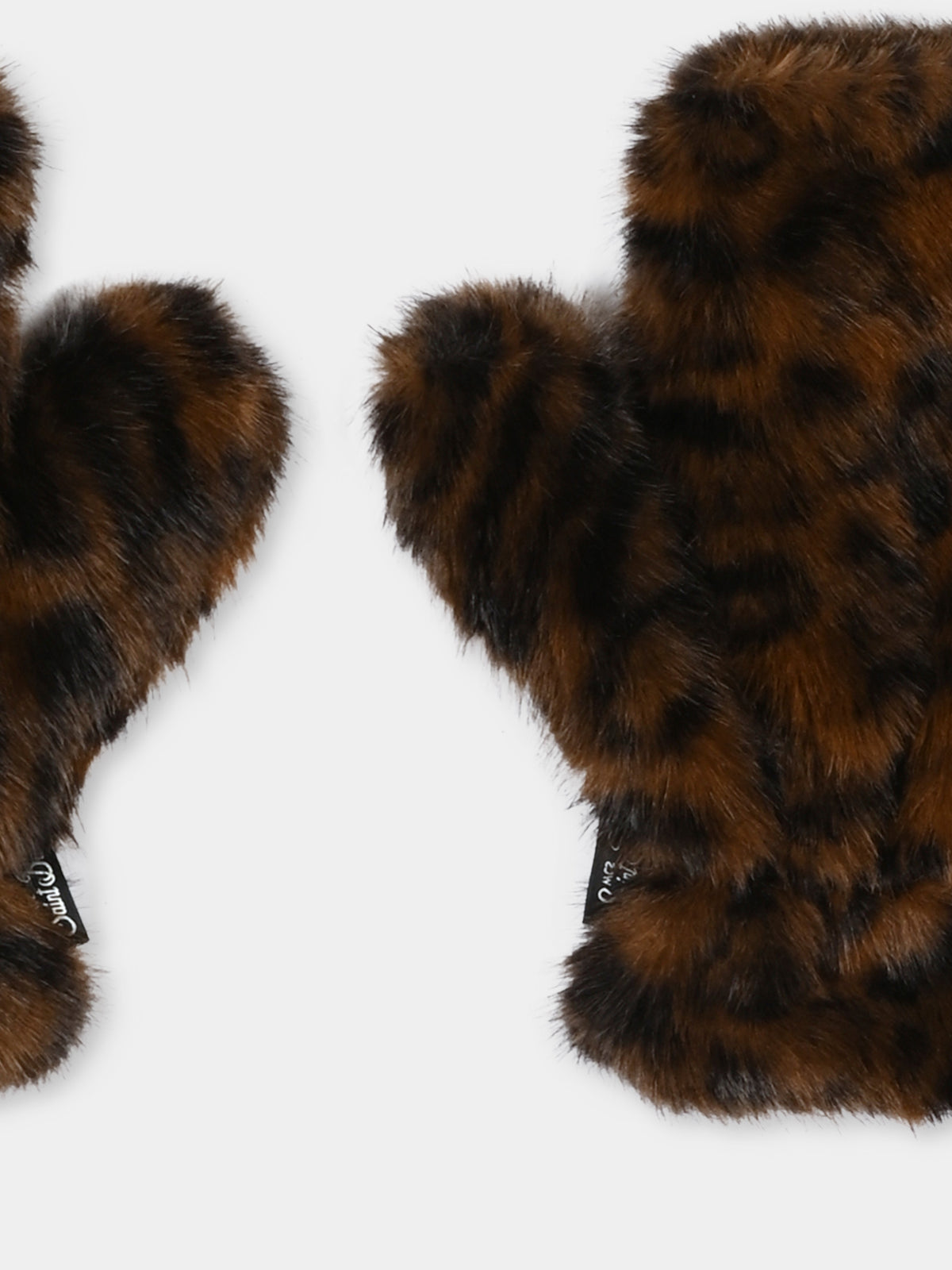 Guanti marroni Muffy Fur animalier per bambina,Mc2 Saint Barth,MUFY002 00019M