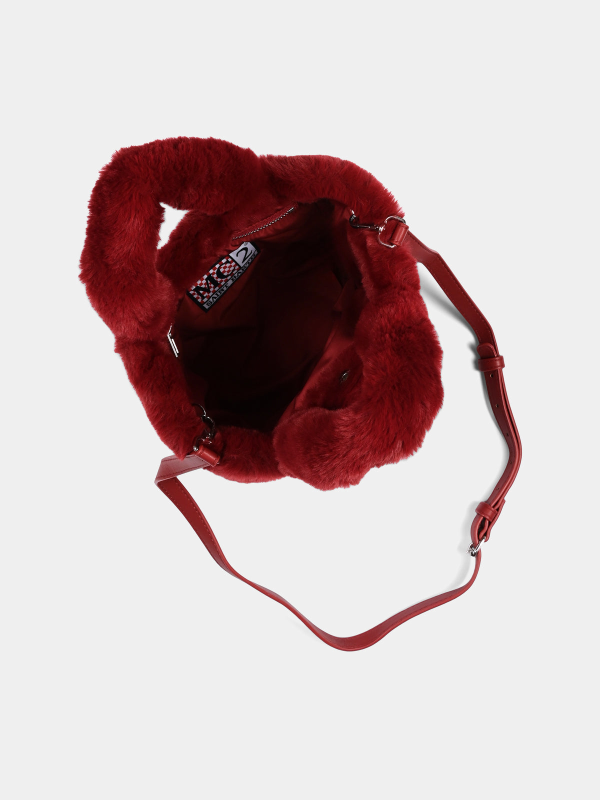 Borsa bordeaux Vanity Mini Soft Fur per bambina,Mc2 Saint Barth,VAMI021 00192M